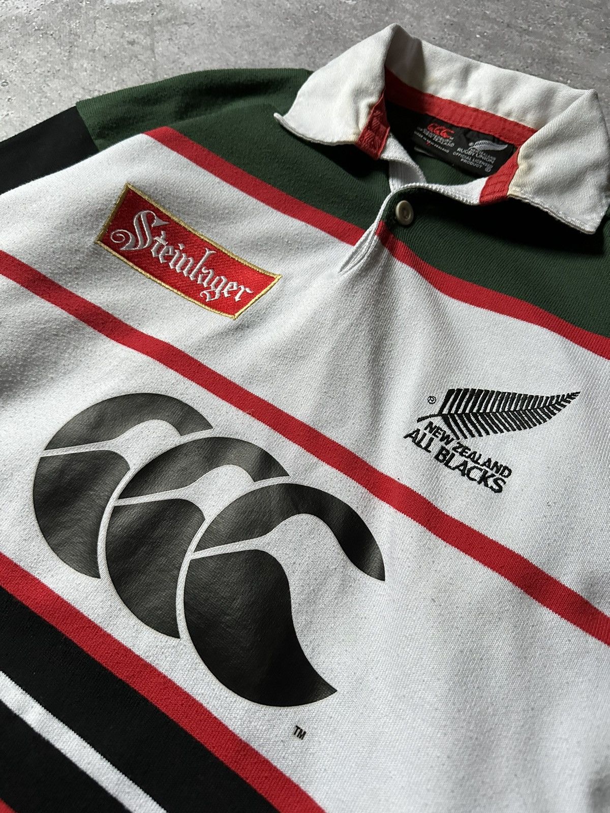Canterbury of New Zealand × Vintage Vintage 00s Canterbury All Blacks Steinlager Rugby Jersey Size US S / EU 44-46 / 1 - 5 Thumbnail