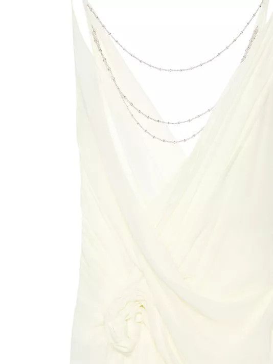 Givenchy o1w1db10325 Midi Drappe Dress in Butter Size S / US 4 / IT 40 - 3 Thumbnail