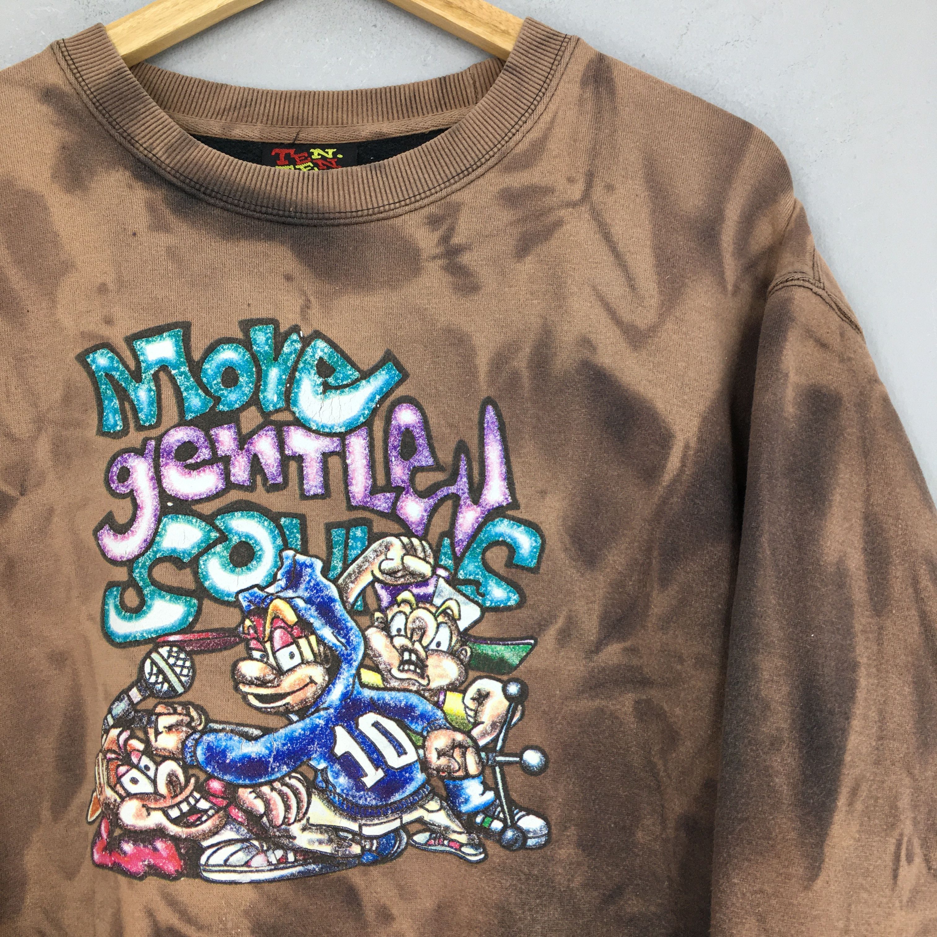 Vintage Vintage 90s Streetwear Skaters Bleach Sweatshirt Large Size US L / EU 52-54 / 3 - 2 Thumbnail
