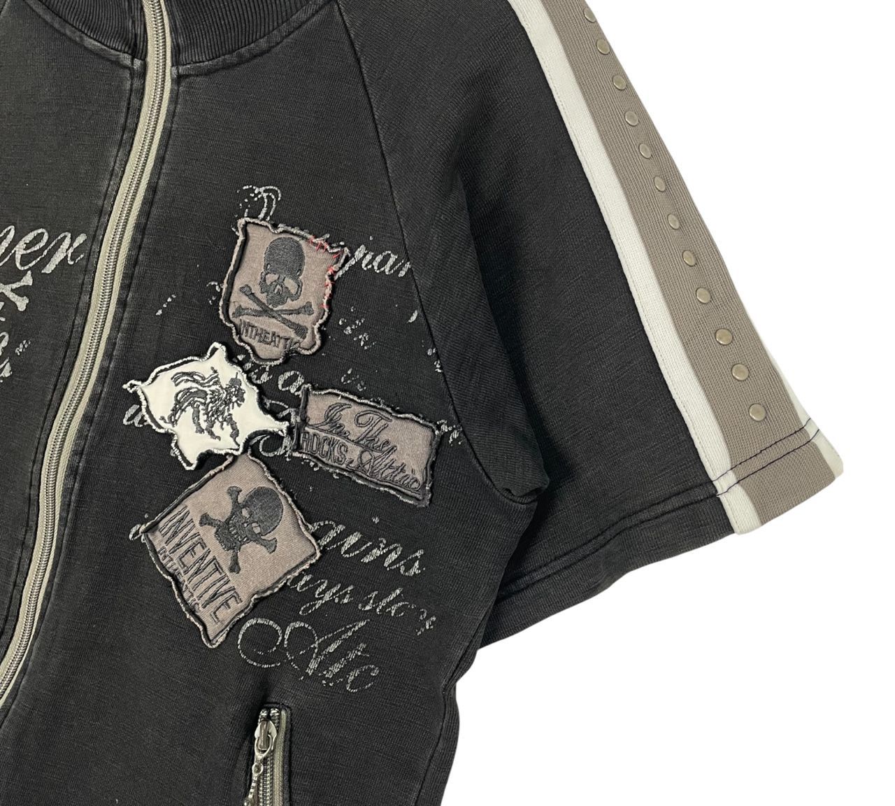 In The Attic Vintage In The Attic Gothic Skull Fullzipper Sweatshirt Size US L / EU 52-54 / 3 - 6 Thumbnail