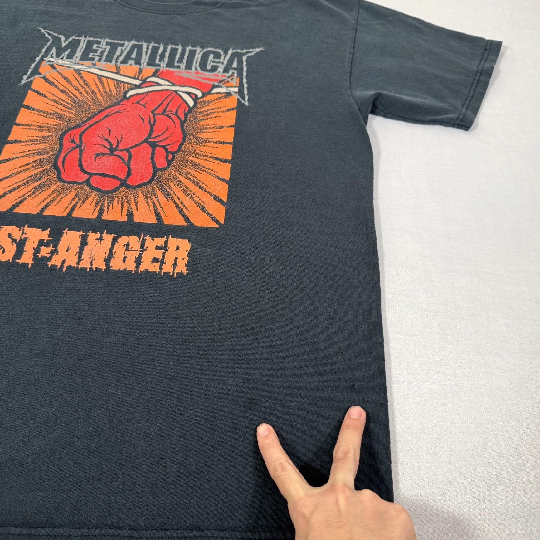Anvil VINTAGE Metallica Shirt Mens XL Black 2004 St. Anger Tour Logo Graphic Print Rock Band T-Shirt Size US XL / EU 56 / 4 - 4 Thumbnail