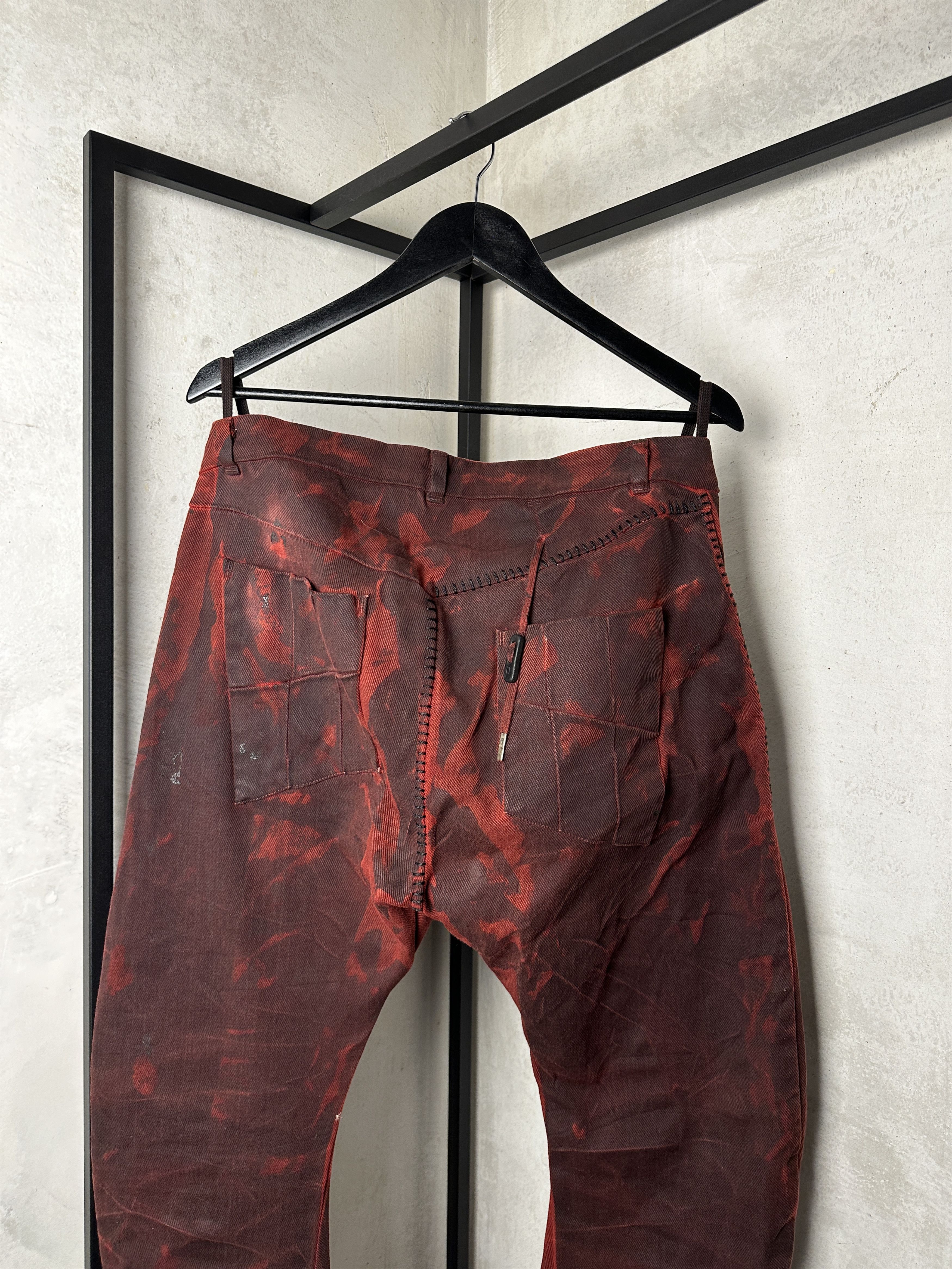 Boris Bidjan Saberi BBS P13 Handsewn Blood Denim Pants Size US 36 / EU 52 - 17 Thumbnail