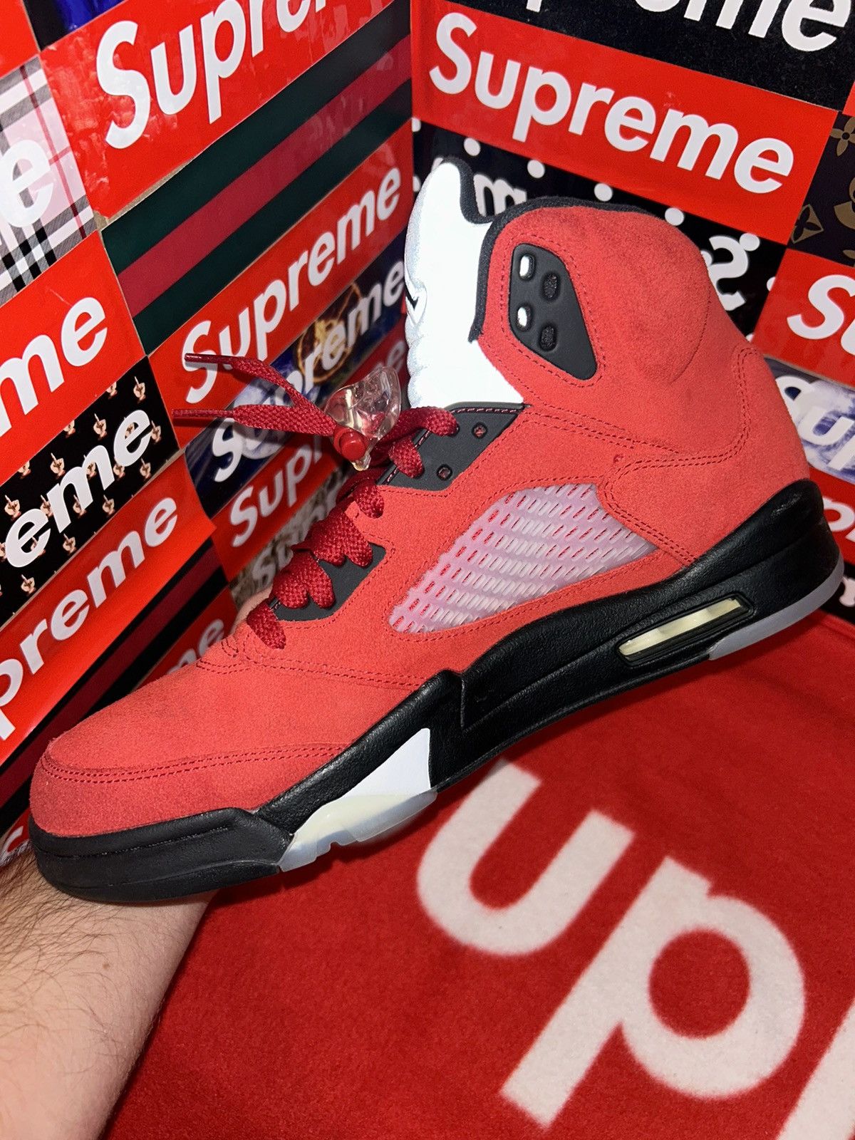 Jordan Brand Jordan 5 Retro Raging Bull Red (2021) DD0587-600 size 12 Size US 12 / EU 45 - 9 Thumbnail
