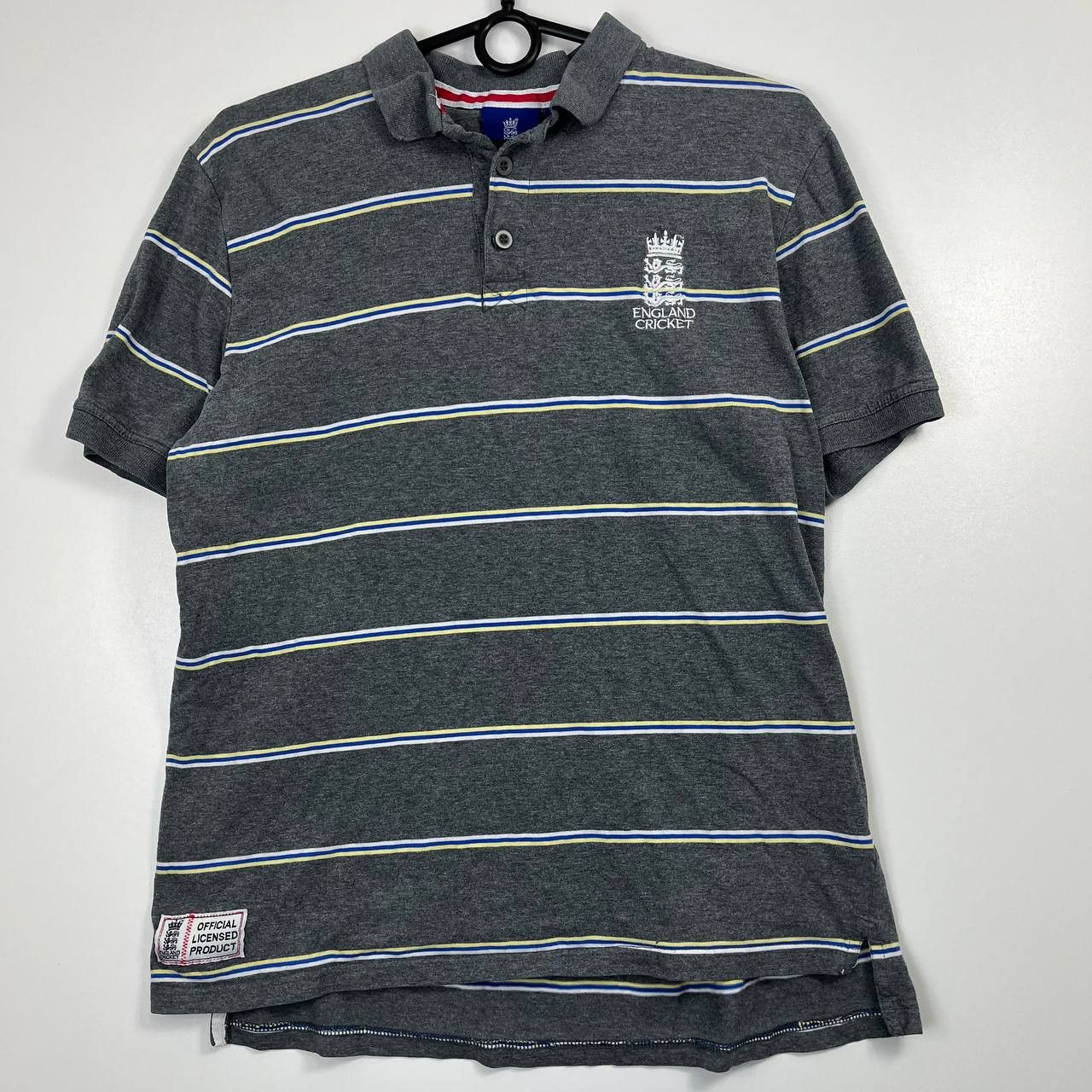 Other England Cricket Striped Polo Shirt Grey Size L Size US L / EU 52-54 / 3 - 1 Thumbnail