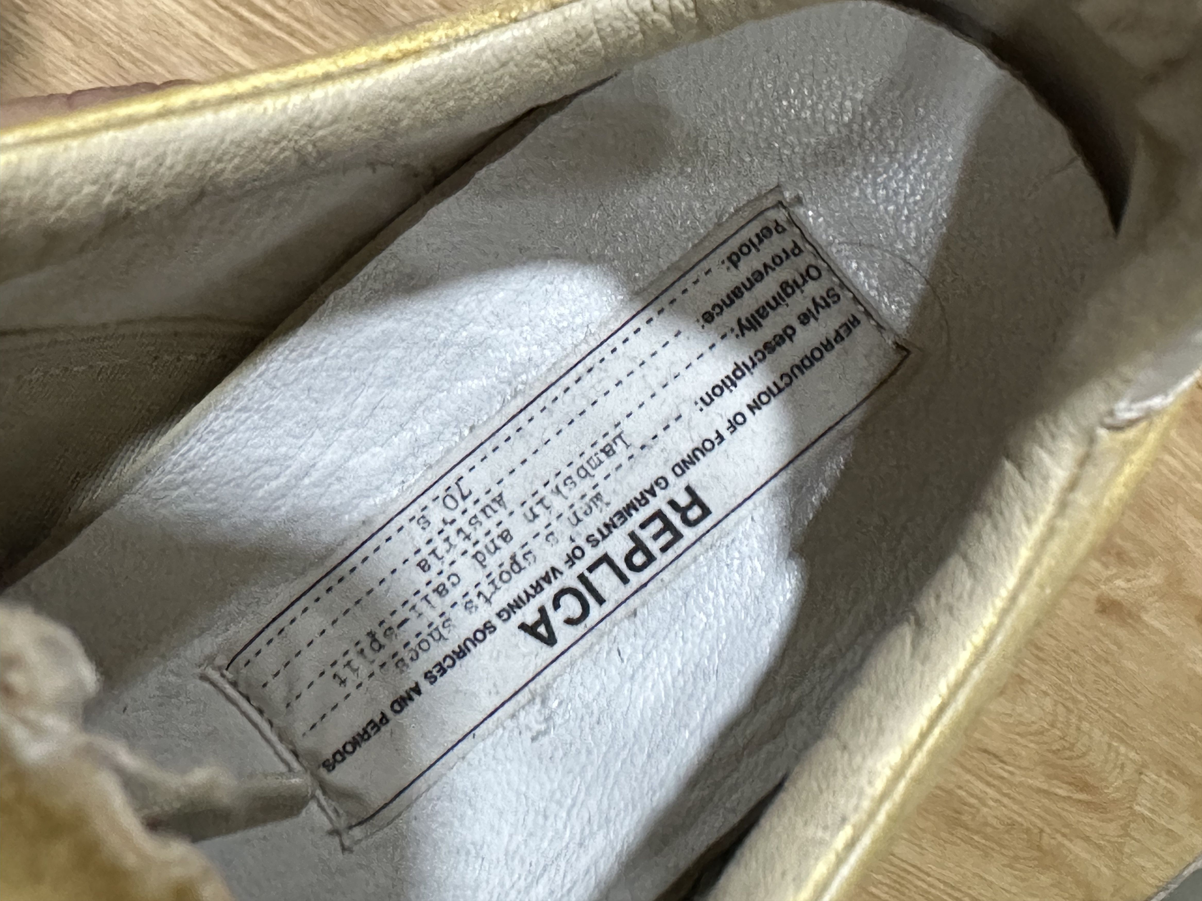 Maison Margiela VTG Maison Margiela GATS Gold Replica Sneaker Size US 7 / EU 40 - 8 Thumbnail