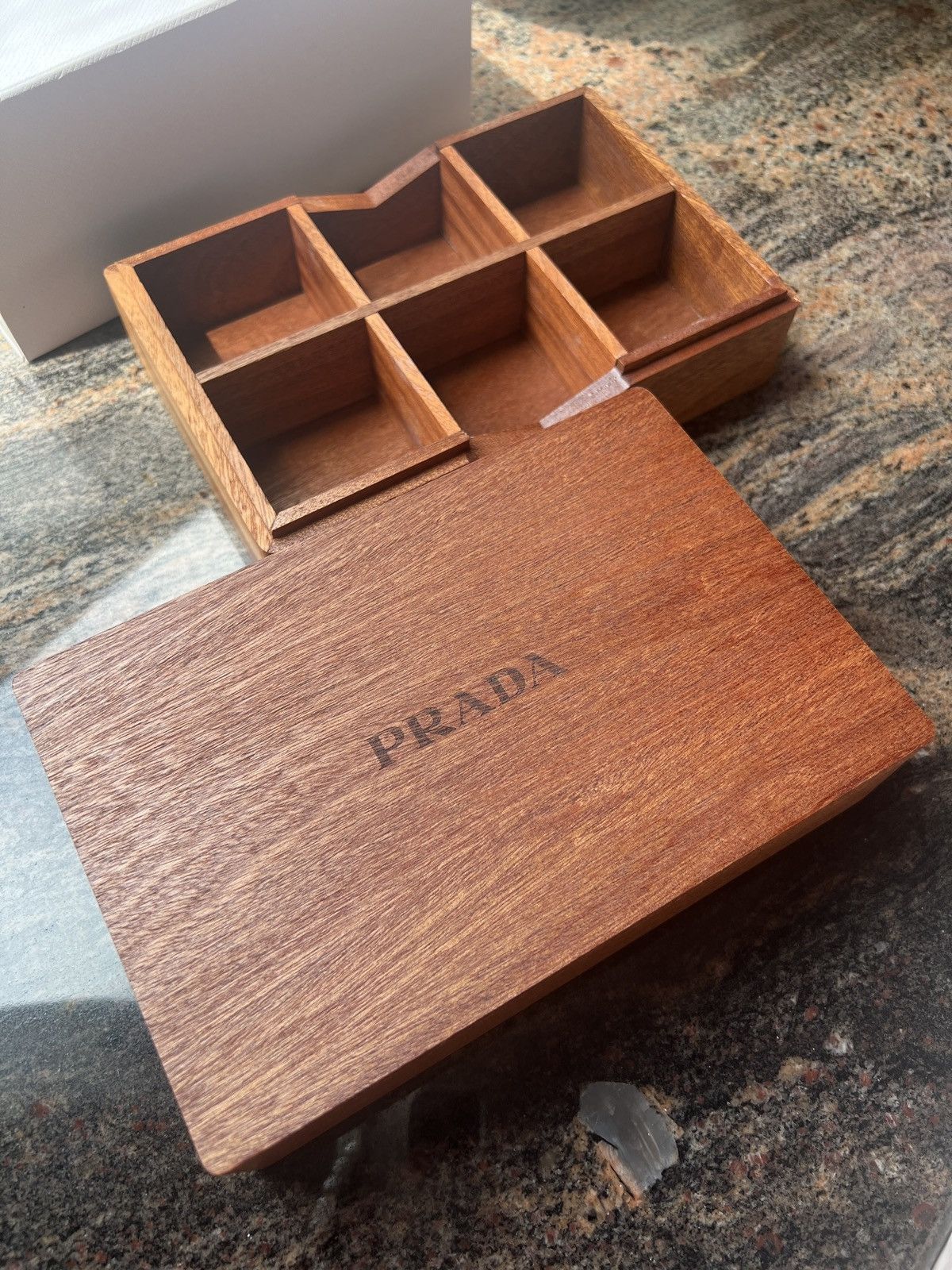 Prada Prada wooden candy jewelry storage box with coasters Size ONE SIZE - 7 Thumbnail