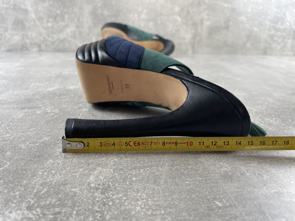 Yves Saint Laurent Yves Saint Laurent 00s Platform Slingback Heels Suede Shoes Size US 8 / IT 38 - 11 Thumbnail