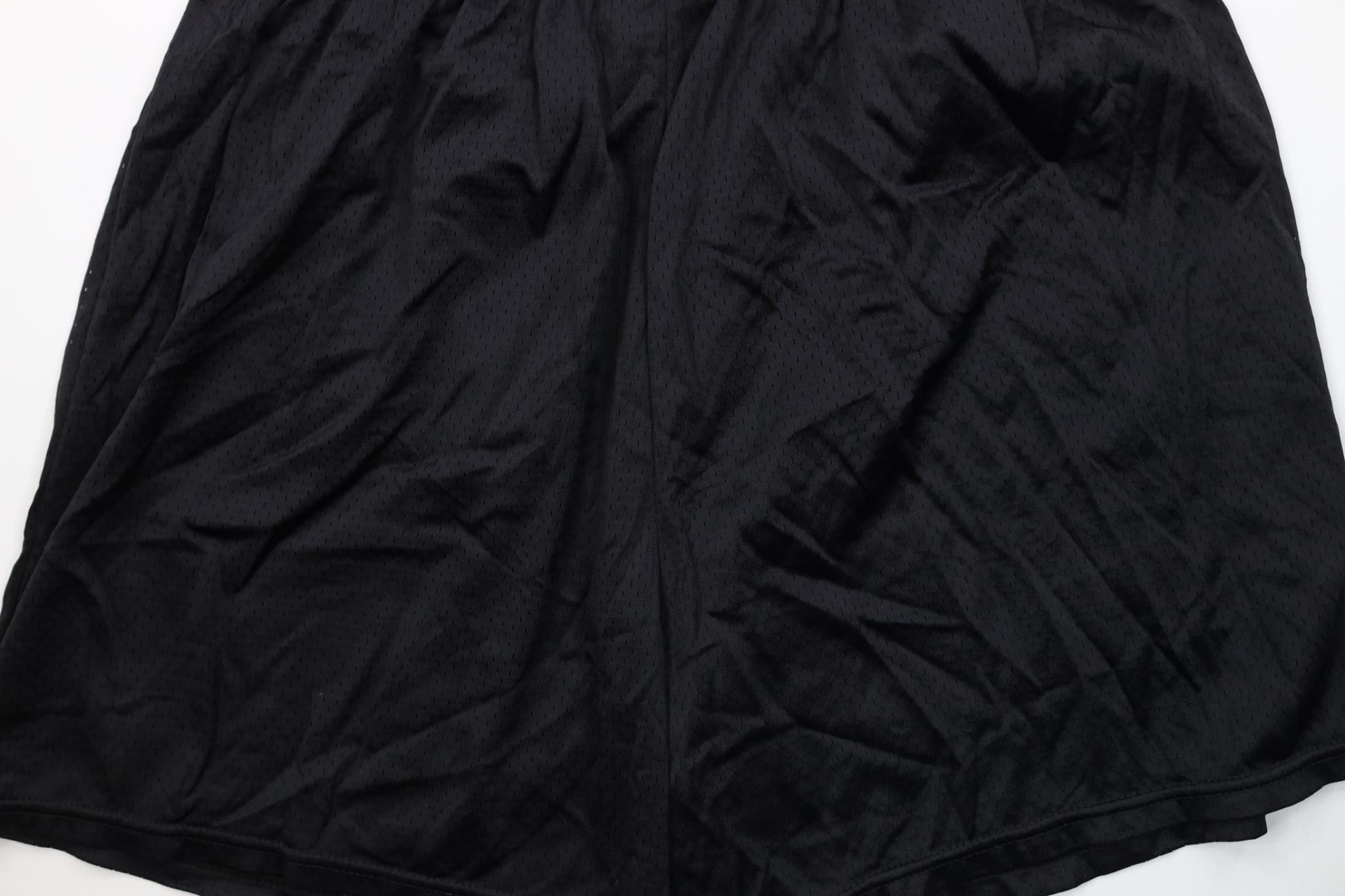 Nike Vintage 90s Y2K Nike Swoosh Mesh Above Knee Shorts Black Size US 38 / EU 54 - 10 Thumbnail