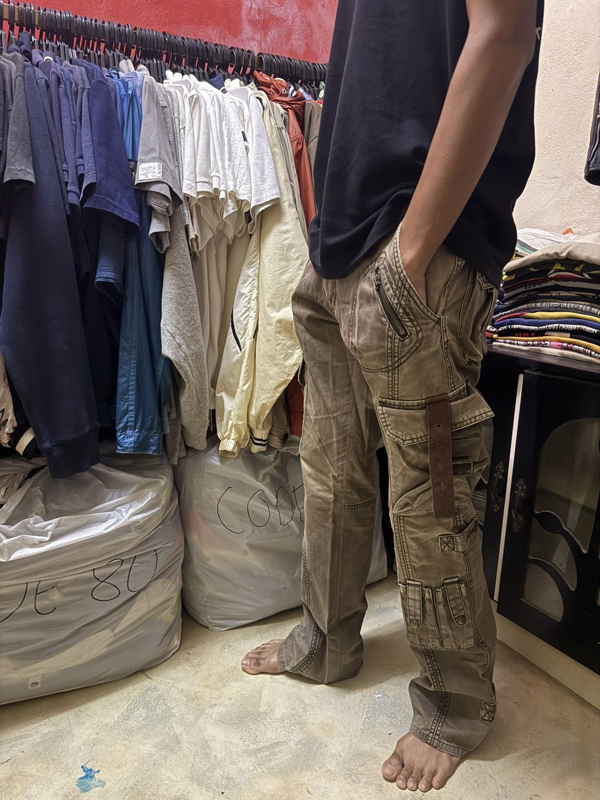 Tete Homme Tete Homme Issey Miyake Multipockets Cargo Pants Size US 29 - 21 Thumbnail