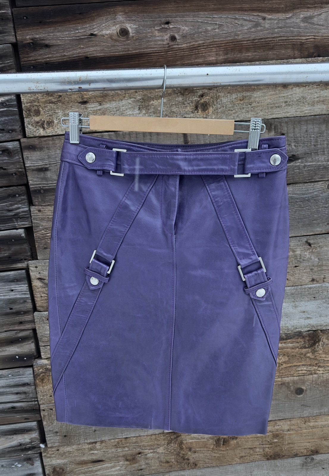 Versus Versace RARE Late Ittierre Era of Versus Versace (2005)Leather Skirt Size 26" / US 2 / IT 38 - 1 Thumbnail