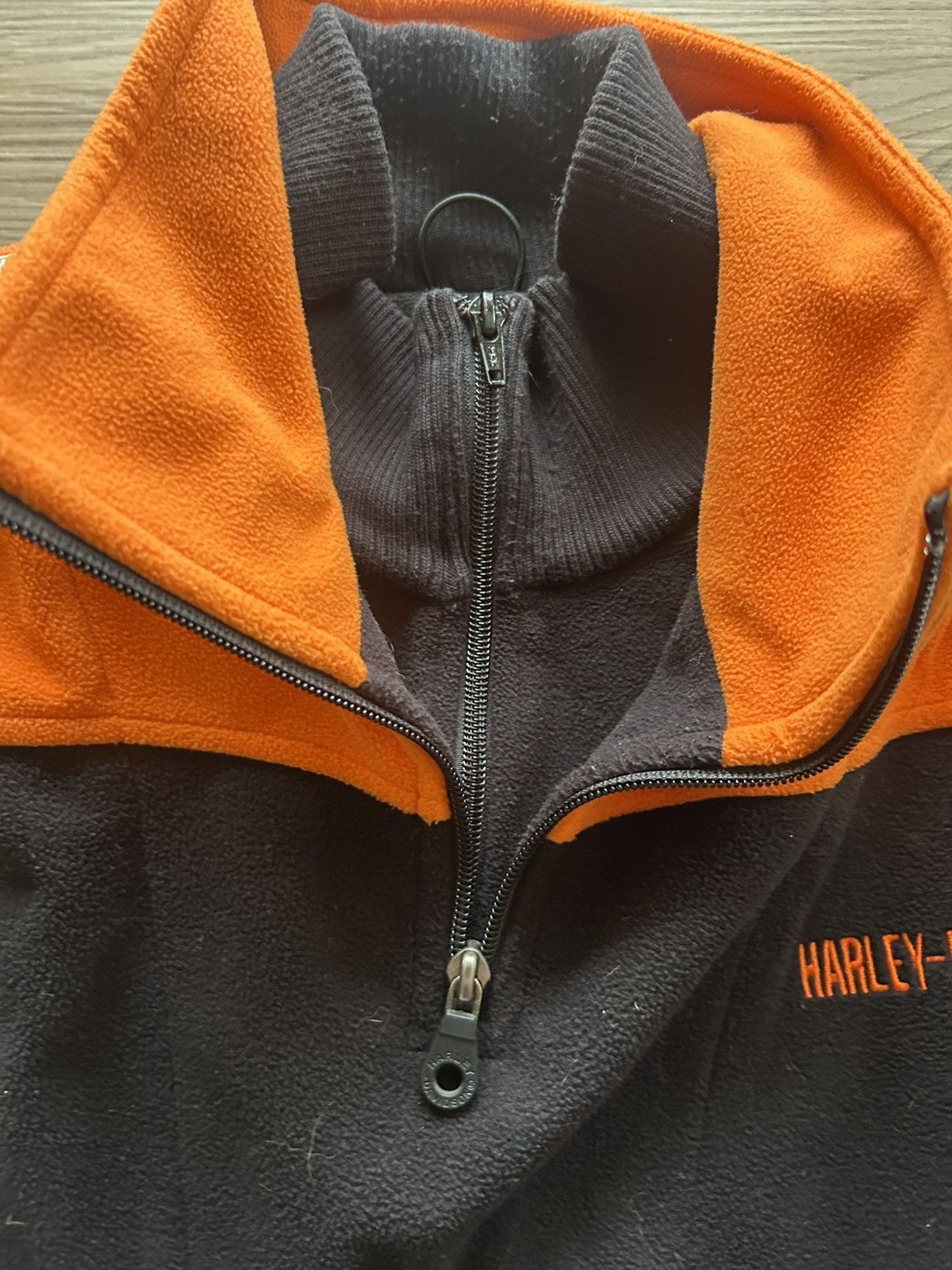 Harley Davidson Harley Davidson Double Zip Waterproof Fleece Pullover Size US XL / EU 56 / 4 - 6 Thumbnail