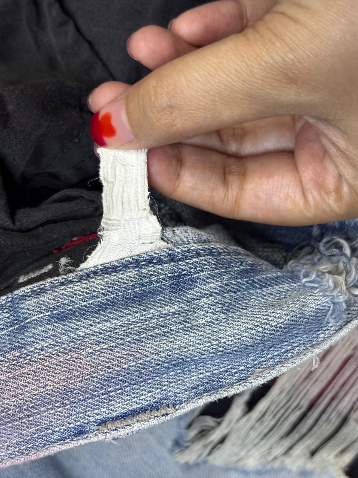 Hobo Vintage Hobo Embroidered Double Knee Baggy Cargo Jeans Size US 33 - 10 Thumbnail