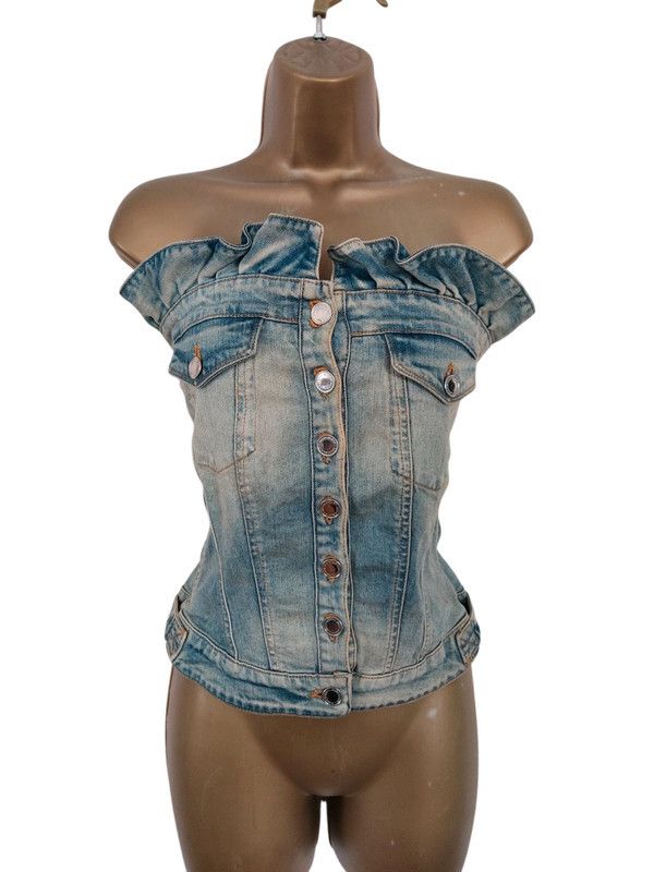 Vintage Vintage denim top S Size S / US 4 / IT 40 - 1 Thumbnail