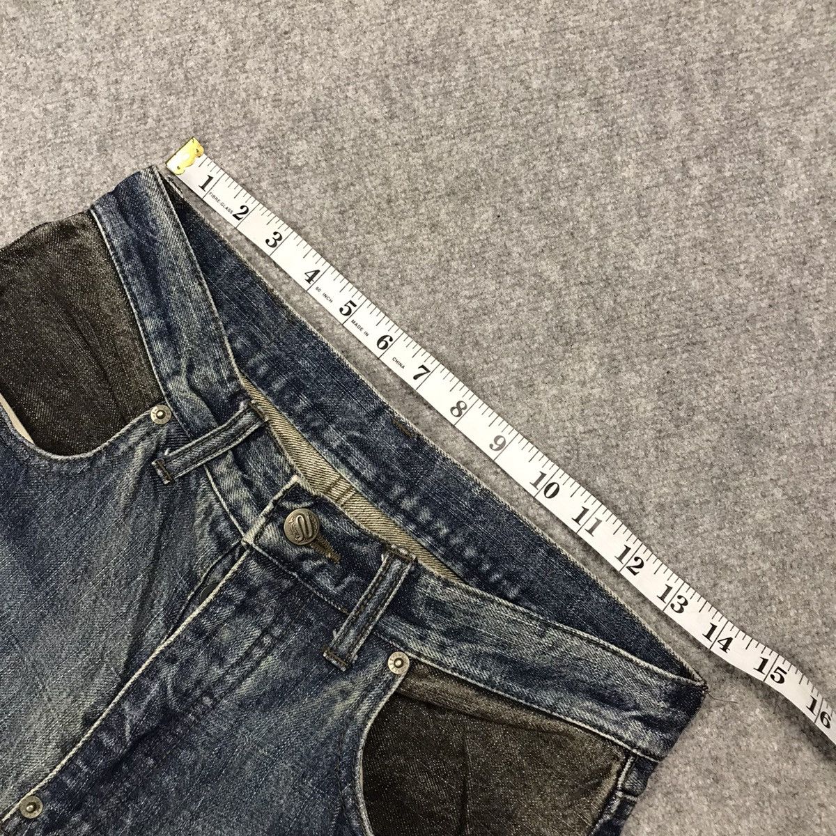 Japanese Brand × PPFM × Vintage PPFM DENIM DESIGN BLUE BLACK JEANS PANTS Size US 28 / EU 44 - 11 Thumbnail