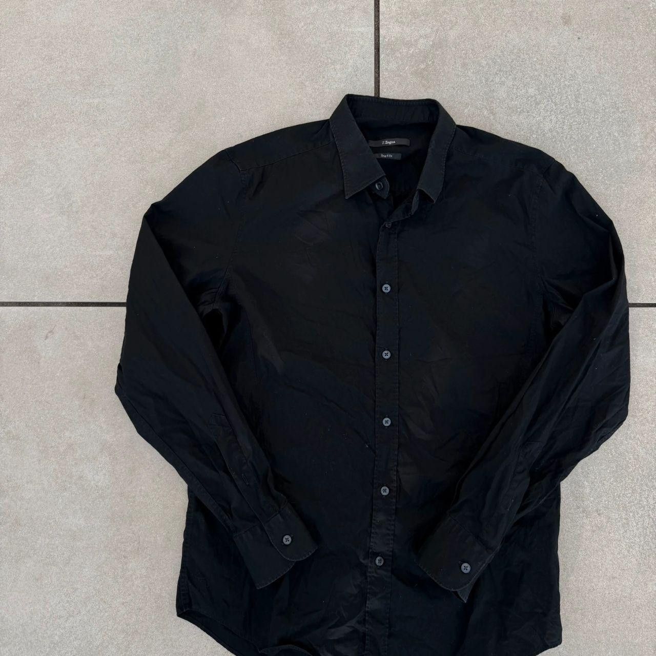Ermenegildo Zegna Ermenegildo Zegna Shirt Button Up Black Designer Size US M / EU 48-50 / 2 - 3 Thumbnail