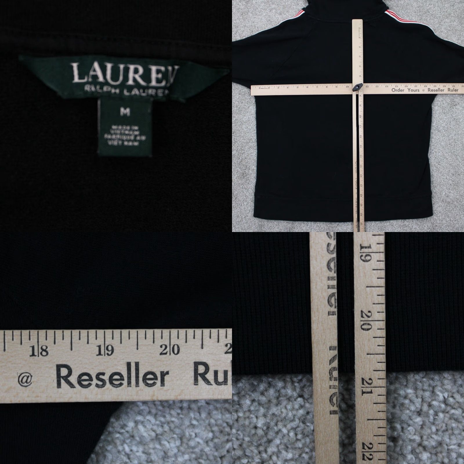 Ralph Lauren LAUREN Ralph Lauren Sweater Women Medium Black High Neck Full Zip L/S Sweatshirt Size M / US 6-8 / IT 42-44 - 8 Thumbnail