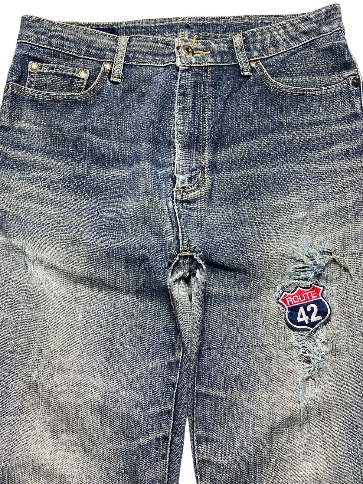 Edwin Vintage Edwin 4002 Distressed Patched Trash Bootcut Jeans Size US 31 - 3 Thumbnail