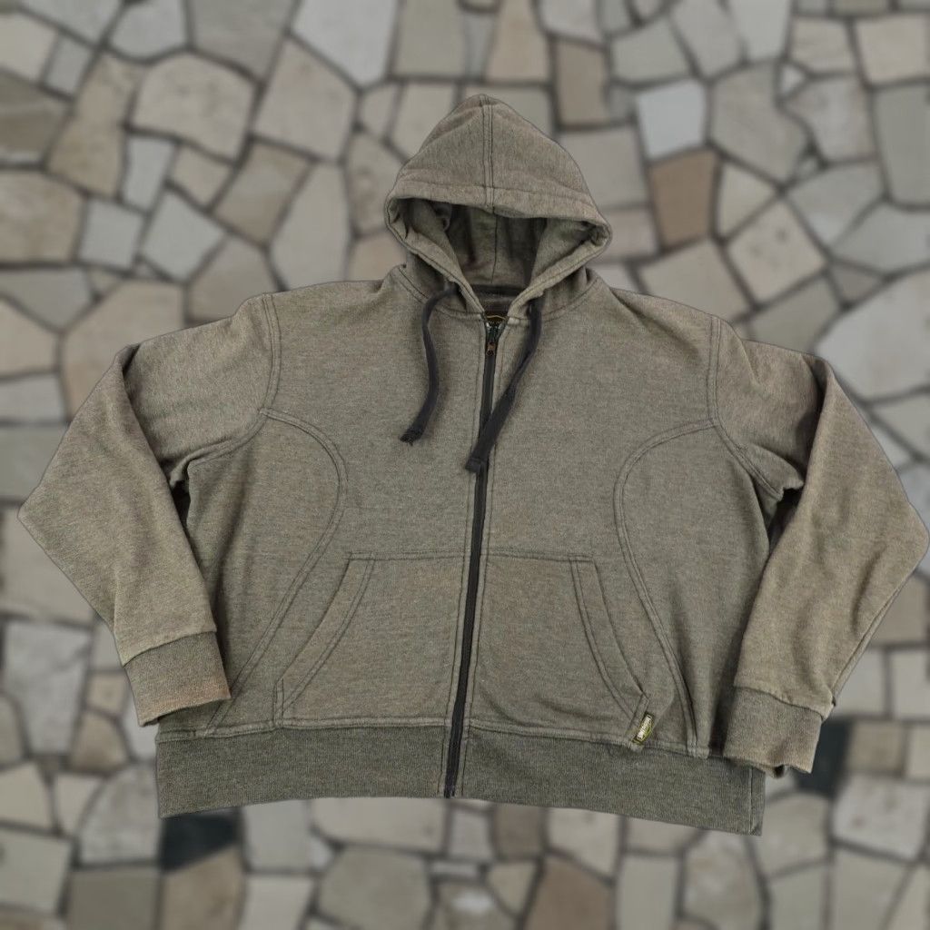 Vintage Street & Steel Hoodie Womens 2XL Gray Full Zip Up Sweatshirt Jacket Biker Size XXL / US 16-18 / IT 52-54 - 1 Thumbnail