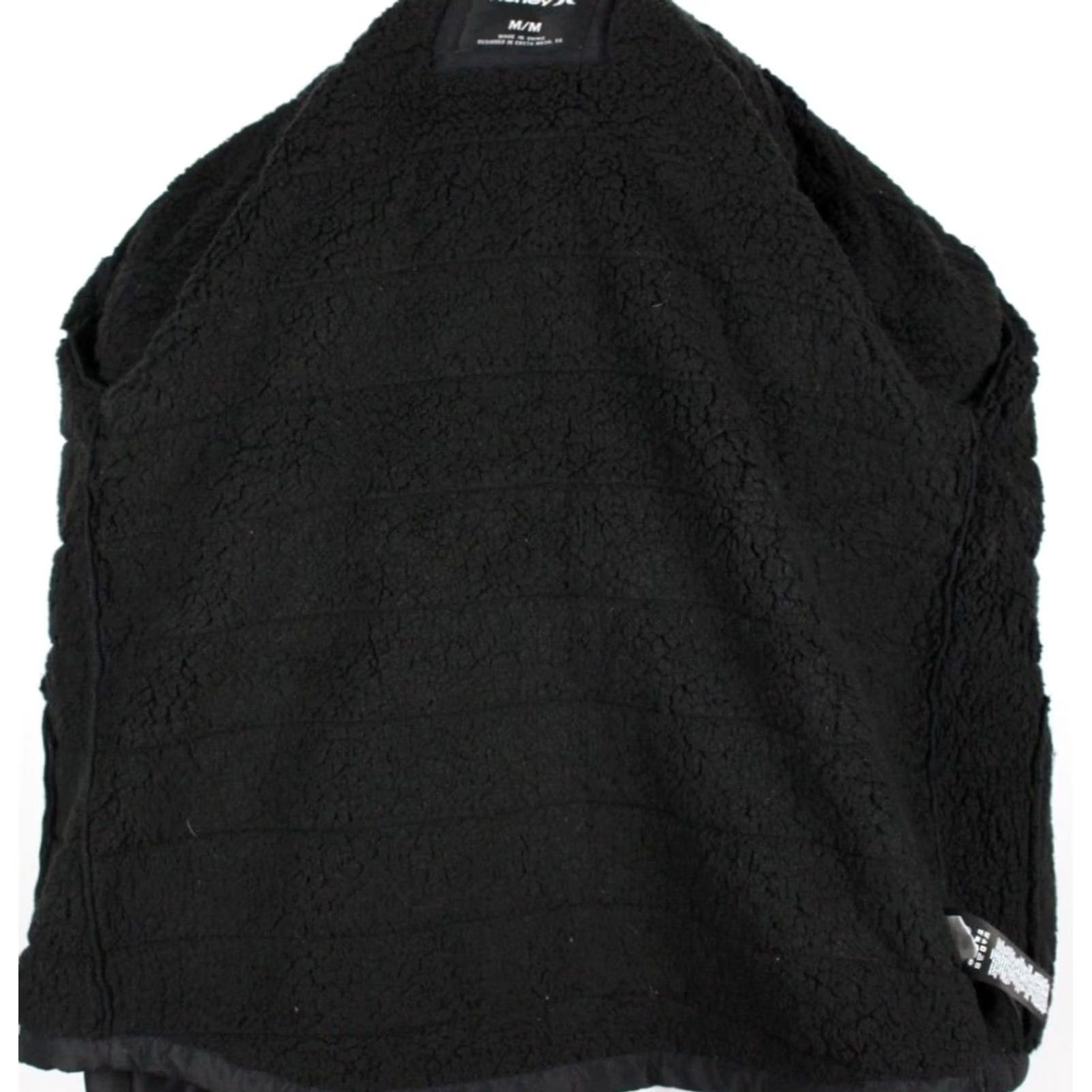 Hurley Hurley Men's Ostrom Bomber Jacket Hooded M Medium Black Sherpa Lined Snap Button Size US M / EU 48-50 / 2 - 5 Thumbnail