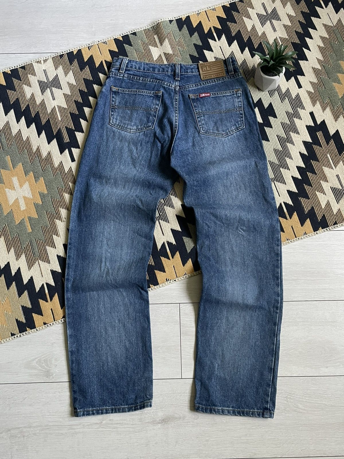 Polo Ralph Lauren × Vintage Vintage Polo Ralph Lauren Denim Y2K Baggy Jeans Size US 31 - 1 Thumbnail