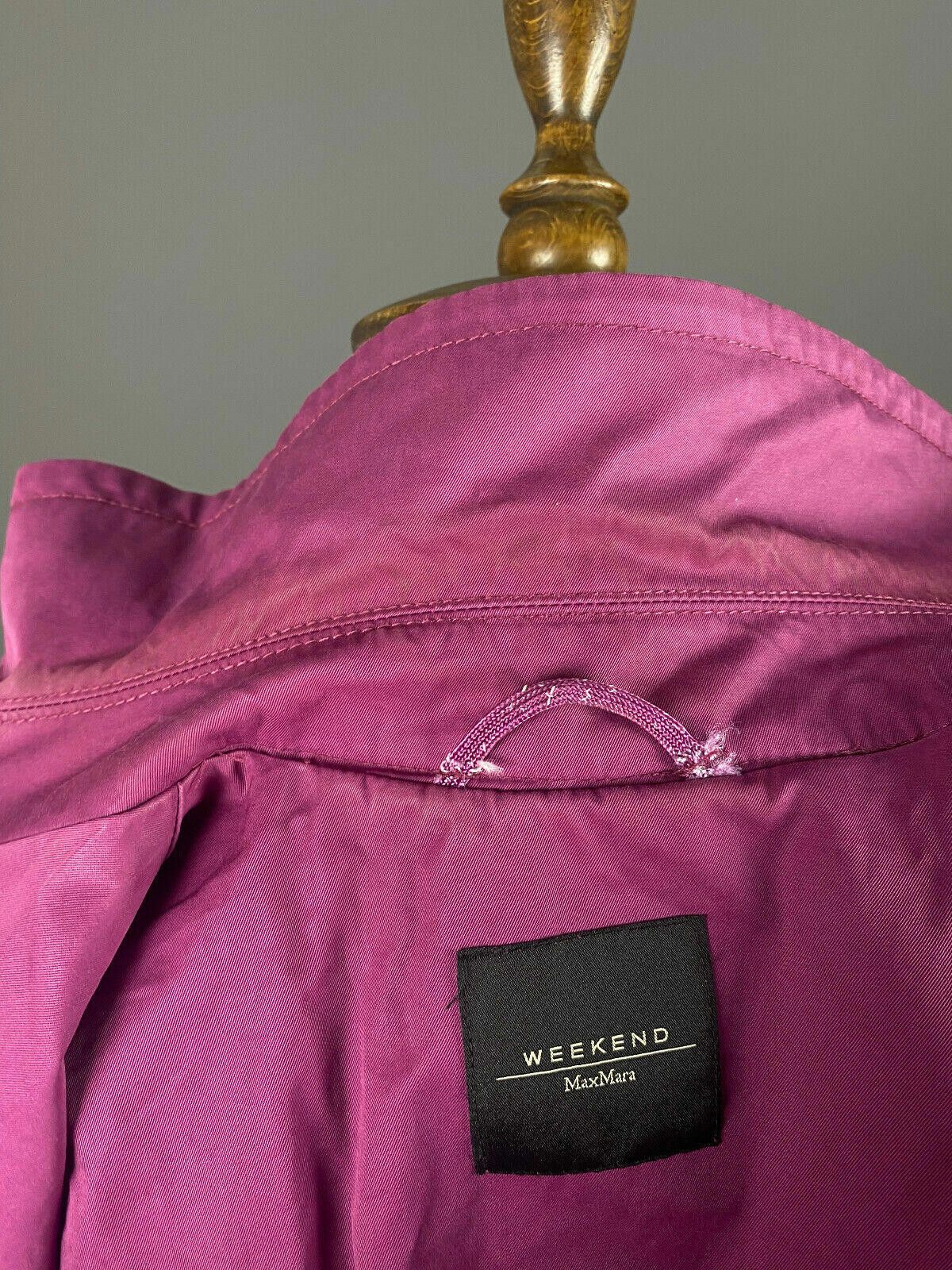 Designer Weekend Max Mara Purple Cotton Double Trench Coat Size 1 Size M / US 6-8 / IT 42-44 - 10 Thumbnail