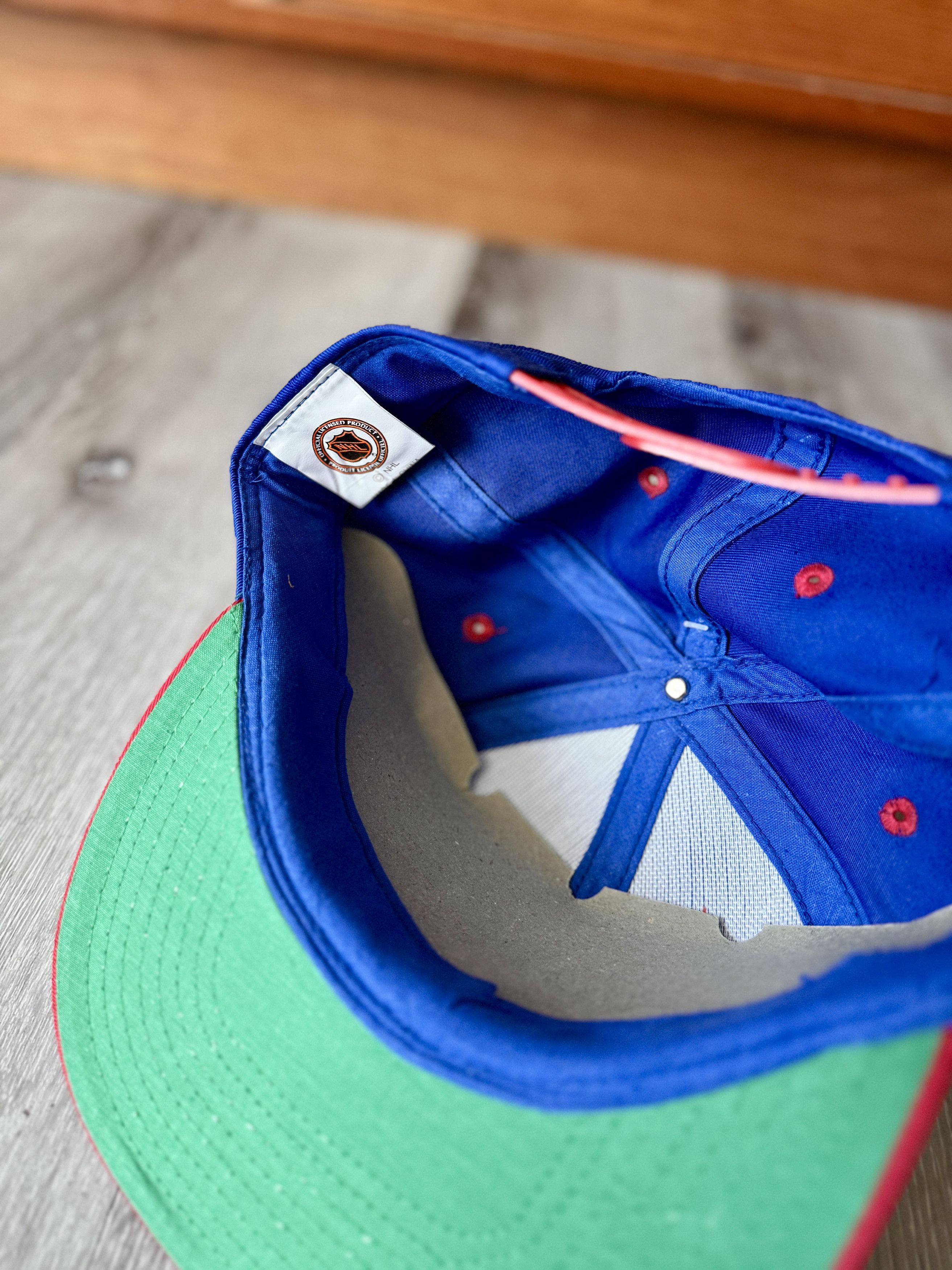 NHL Vintage 90s New York Rangers NHL Snap Back Hockey Hat NWT Size ONE SIZE - 2 Thumbnail