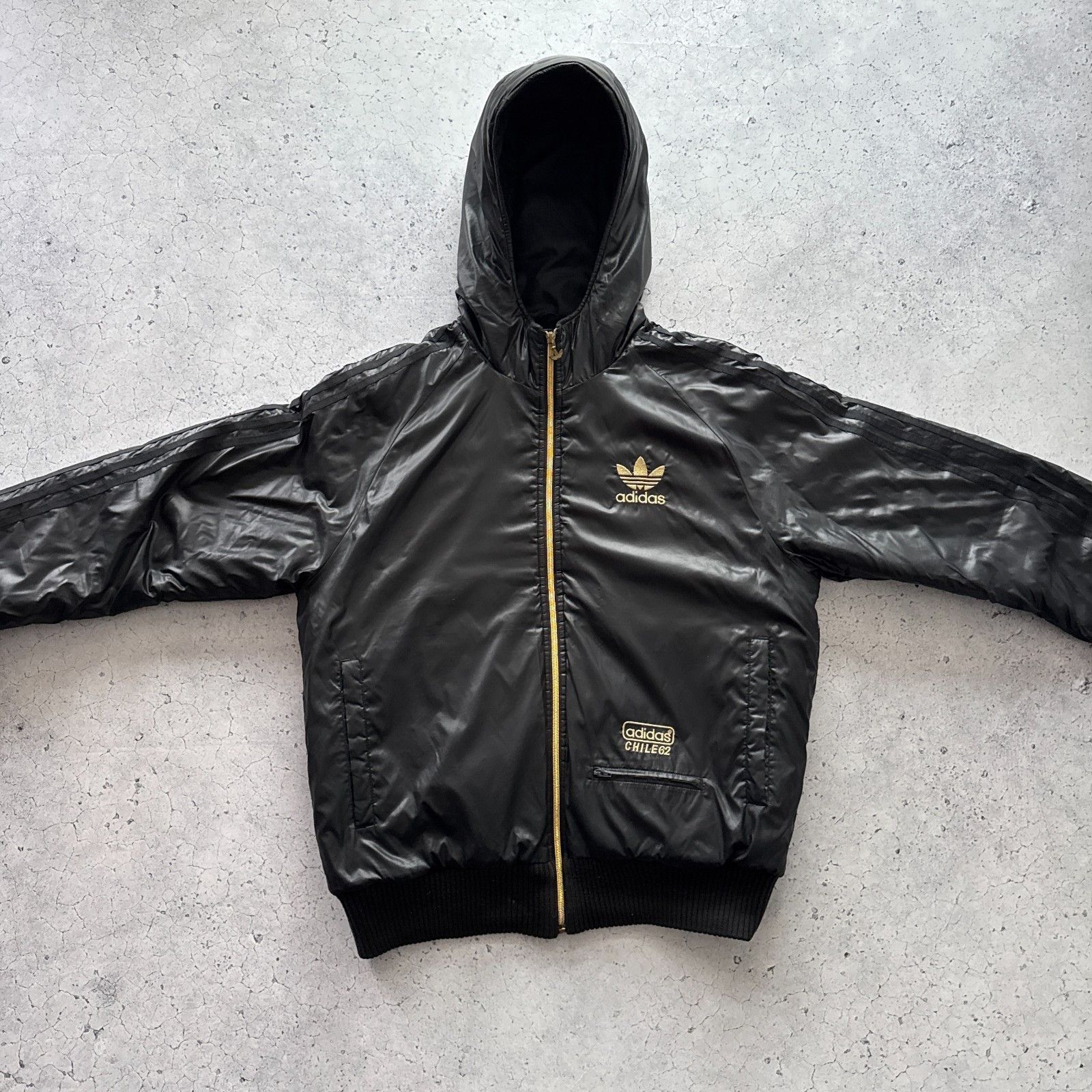 Adidas Adidas Chile 62 Vintage Fleece Zip Hooded Jacket Nylon Size US M / EU 48-50 / 2 - 6 Thumbnail