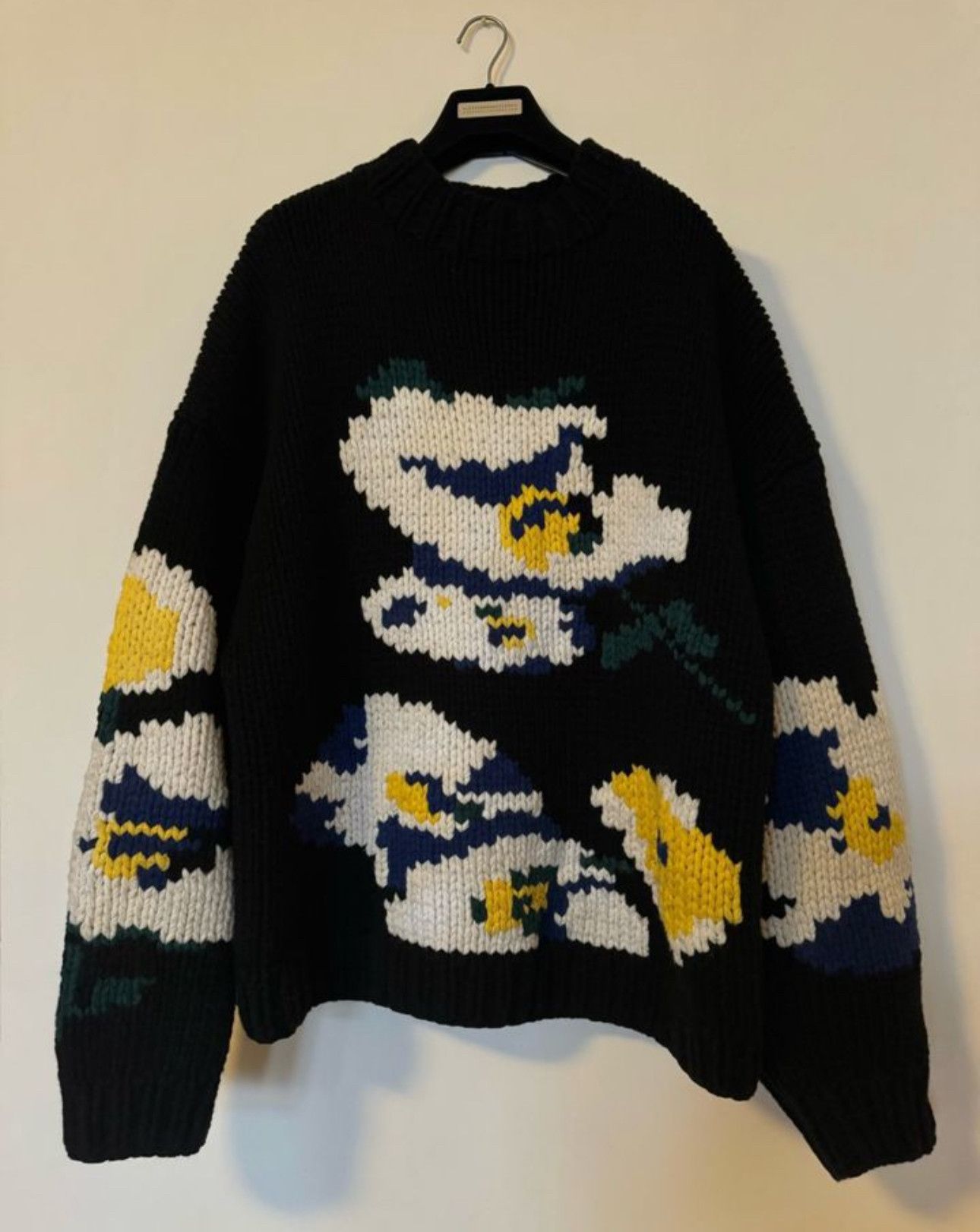 Etudes Floral Jacquard Knit Sweater In Black Size US M / EU 48-50 / 2 - 1 Thumbnail
