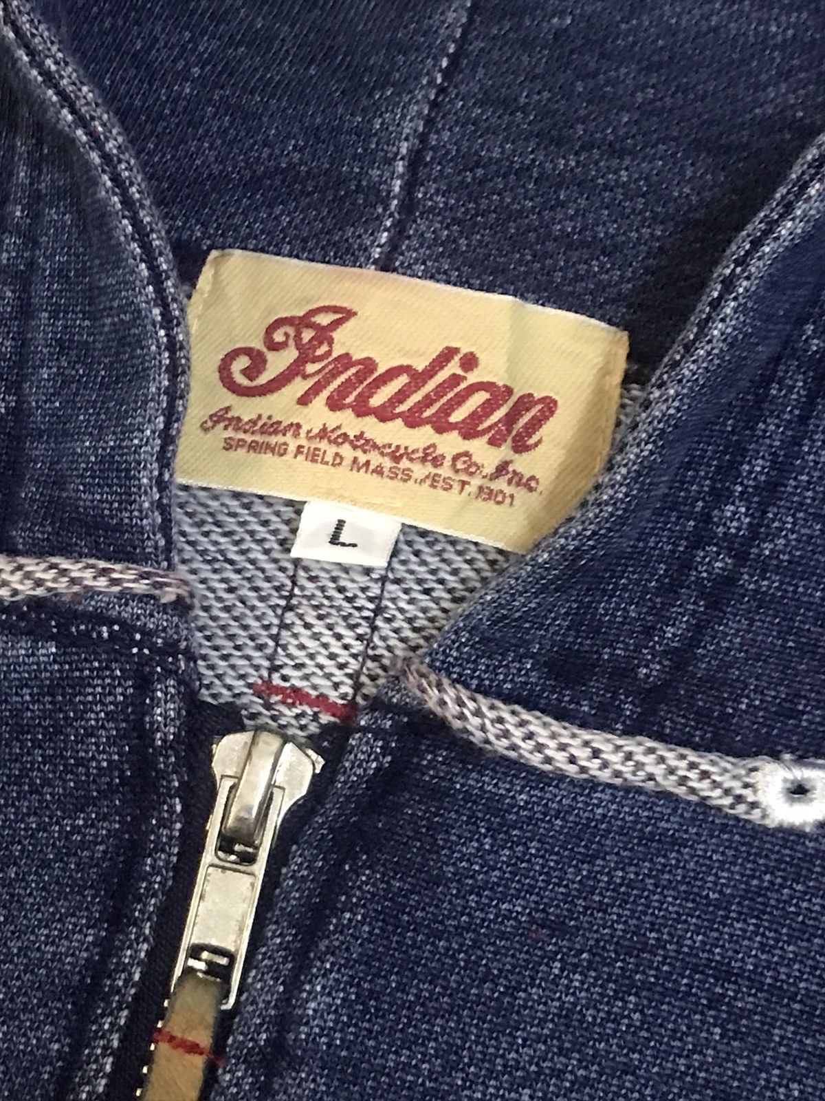 Indian Motorcycle Vintage Indian Motorcycle Indigo Zipper Hoodie Size US L / EU 52-54 / 3 - 6 Thumbnail
