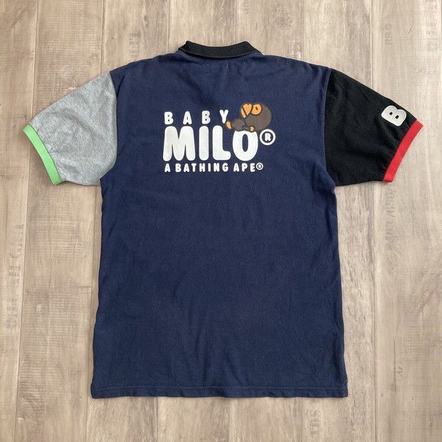 Bape BAPE MILO LOGO polo shirt a bathing ape NIGO Size US XL / EU 56 / 4 - 3 Thumbnail