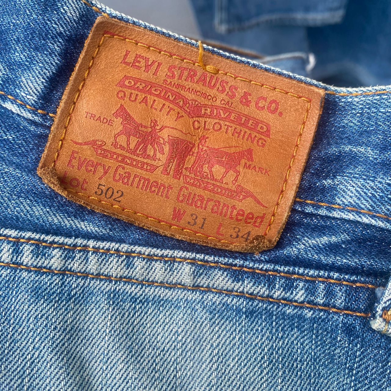 Levi's Vintage 90s Levis 502 Distressed Denim Kurt Cobain Style Size US 31 - 14 Thumbnail