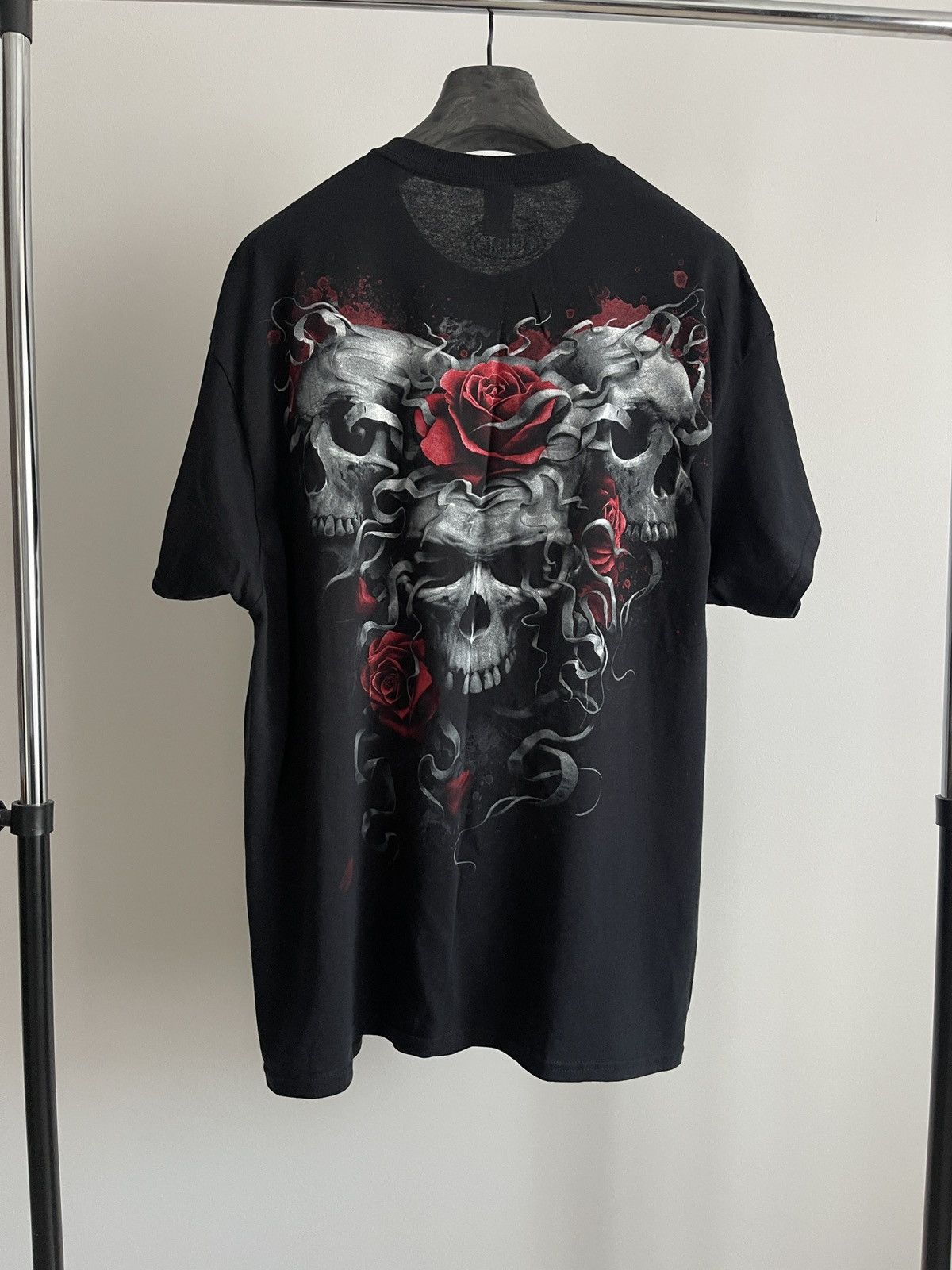 Vintage Spiral Direct "Skull & Roses" Graphic T-Shirt XL Tee Size US XL / EU 56 / 4 - 4 Thumbnail