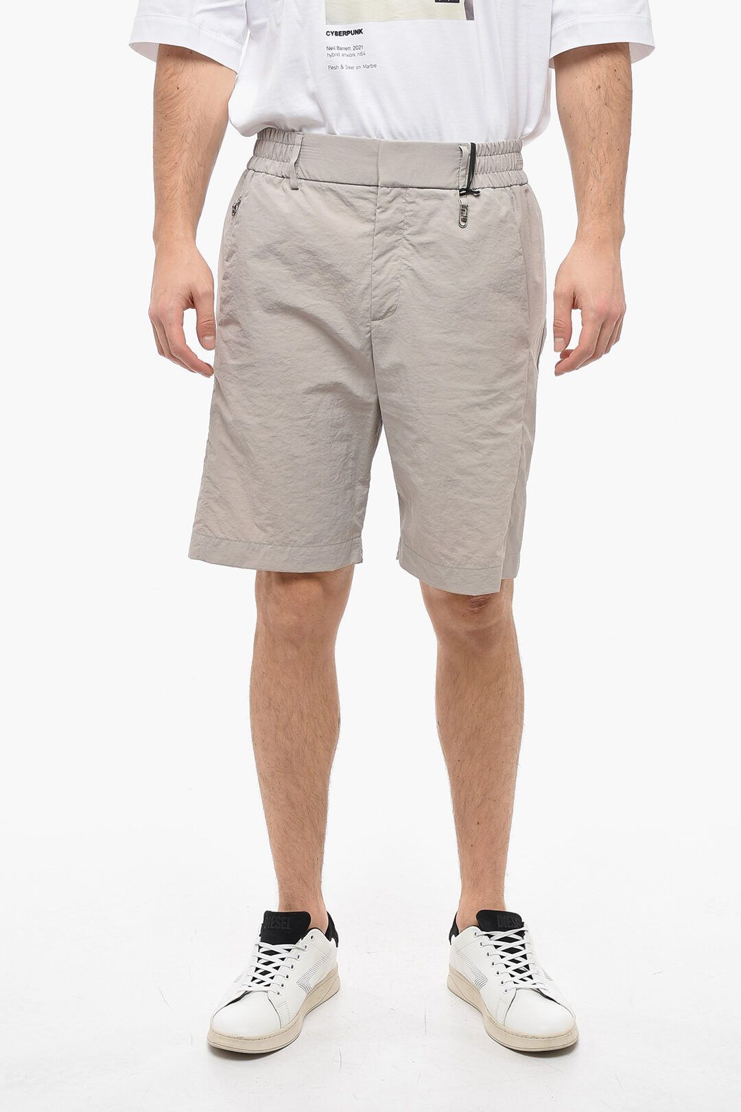 image of Fendi Og1Mm0424 Nylon Ripstop Short In Beige, Men's (Size 30)