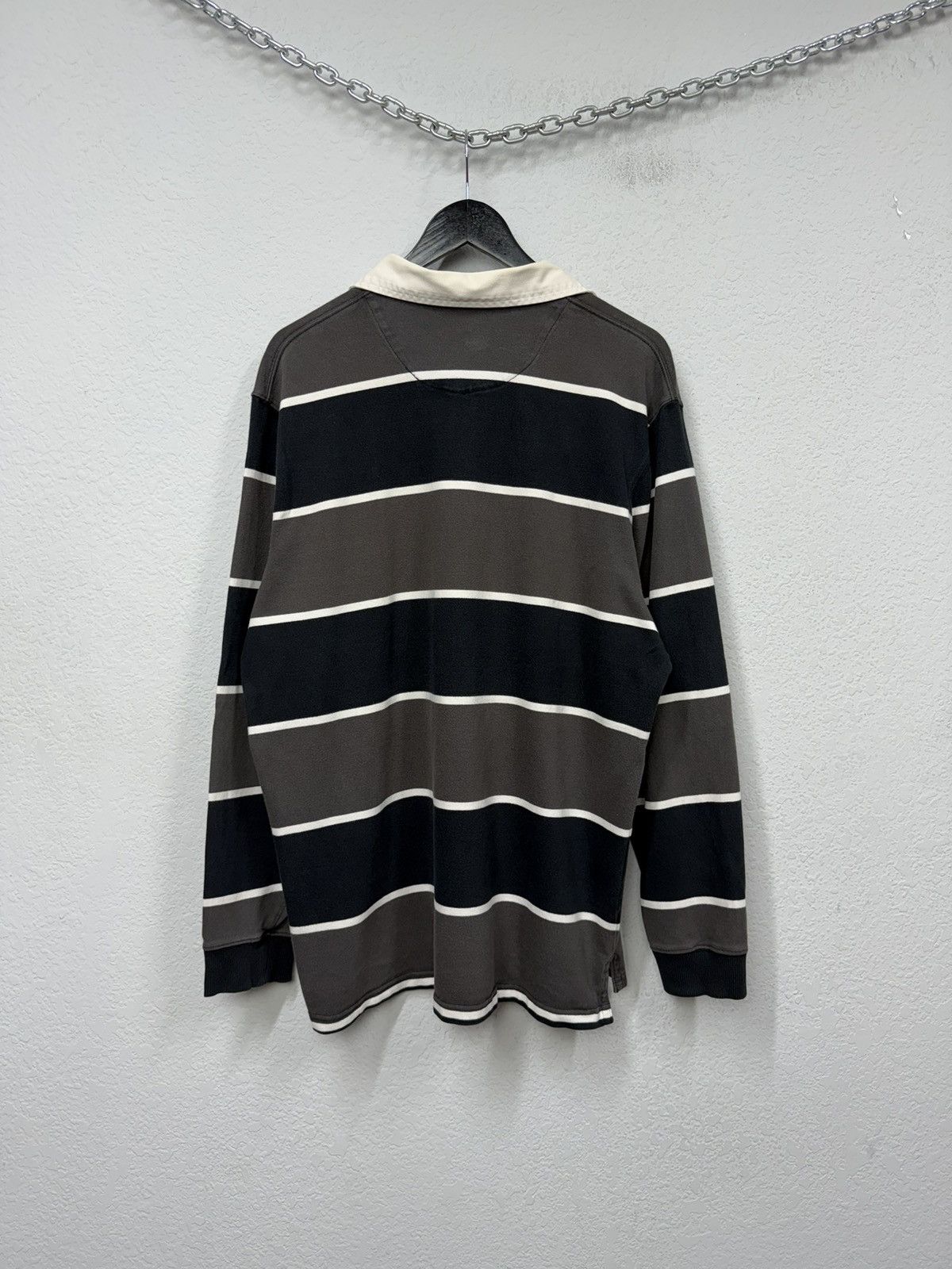 Nike Vintage Nike Polo Rugby Long Sleeve Striped Y2K Size US XL / EU 56 / 4 - 4 Thumbnail