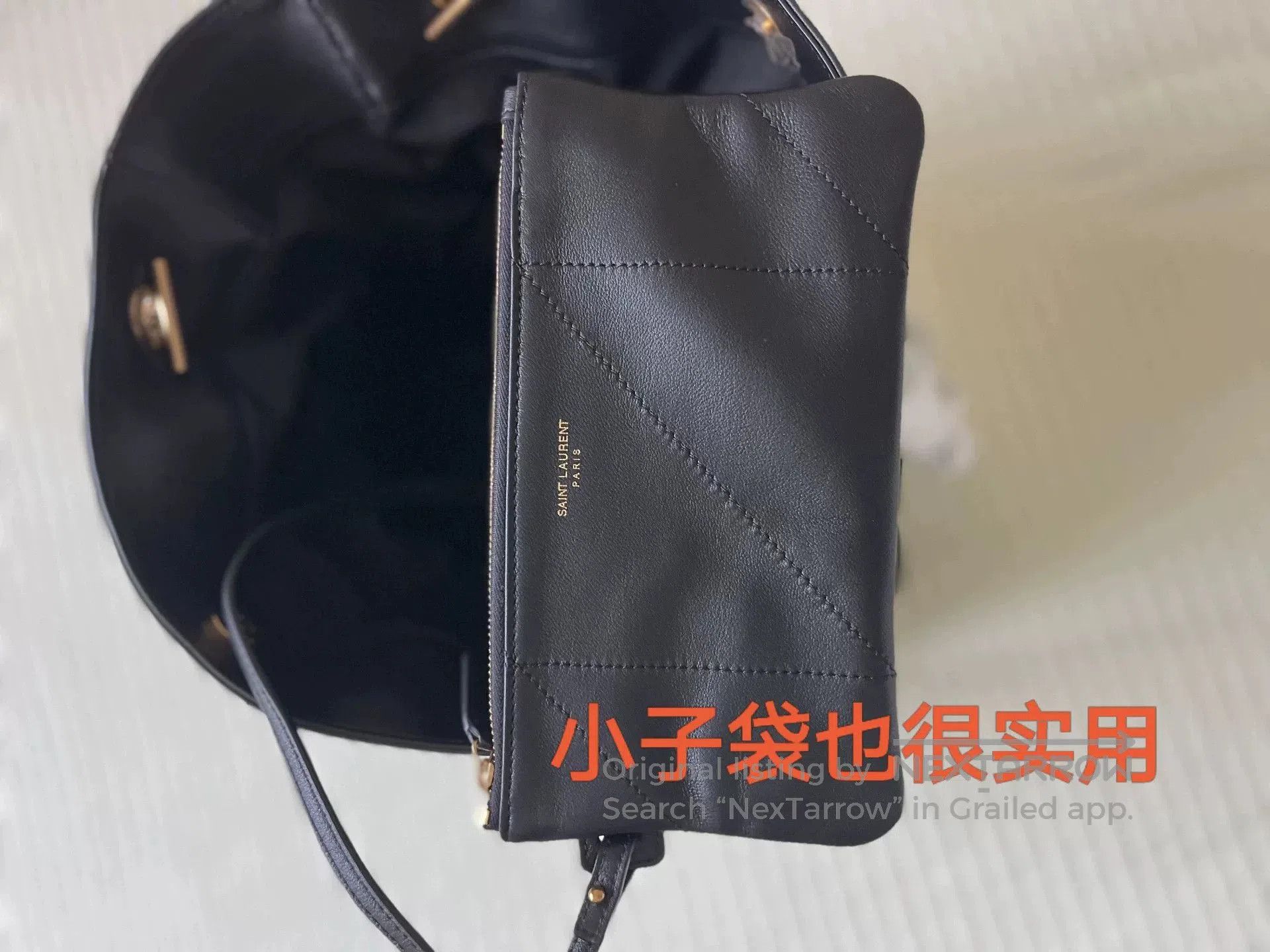 Yves Saint Laurent YSL Large Pochon Water Bucket Tote Bag. Size ONE SIZE - 5 Thumbnail