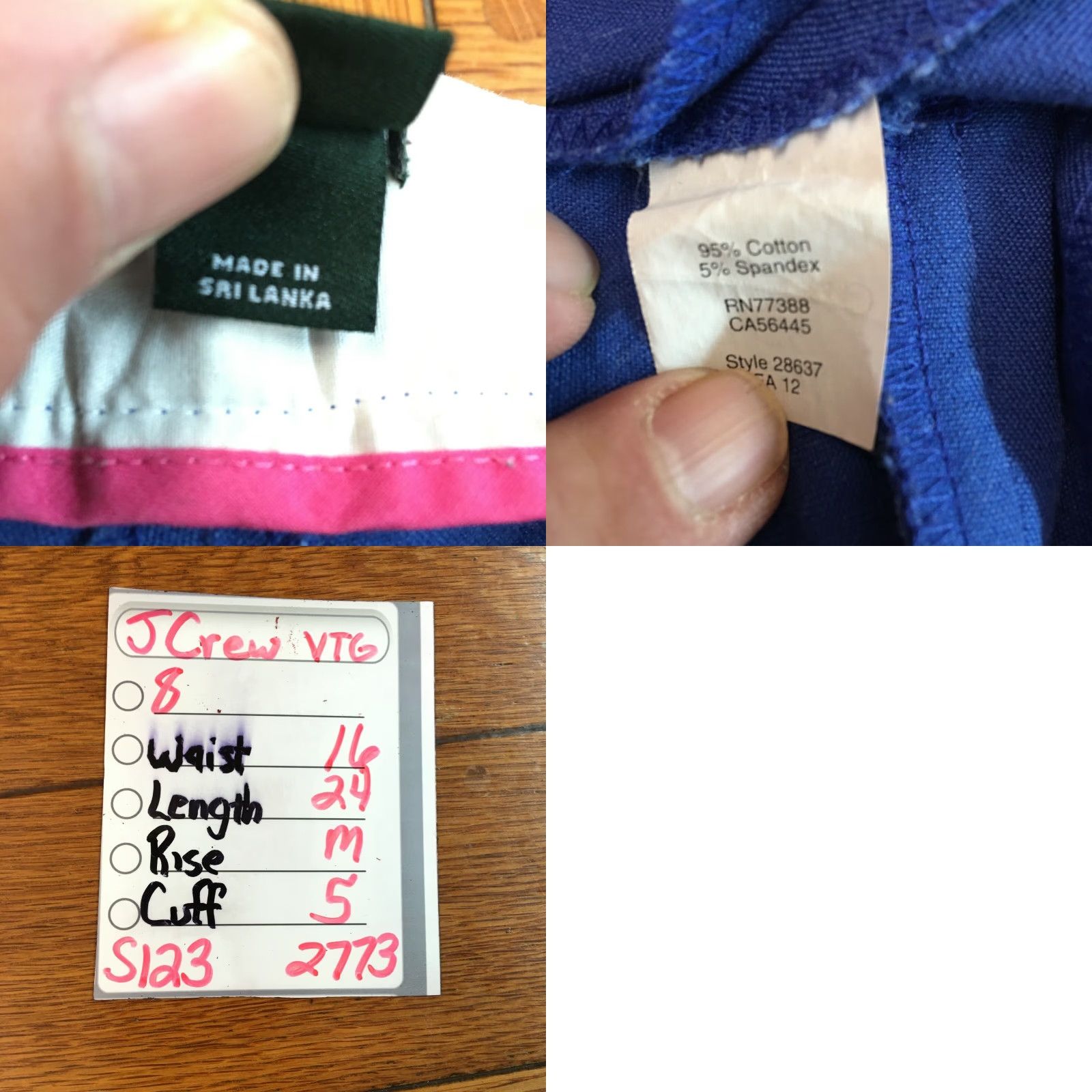 J.Crew VINTAGE J. Crew Women's City Fit Mid Rise Stretch Casual Dress Pants Size 8 Blue Size 32" / US 10 / IT 46 - 8 Thumbnail