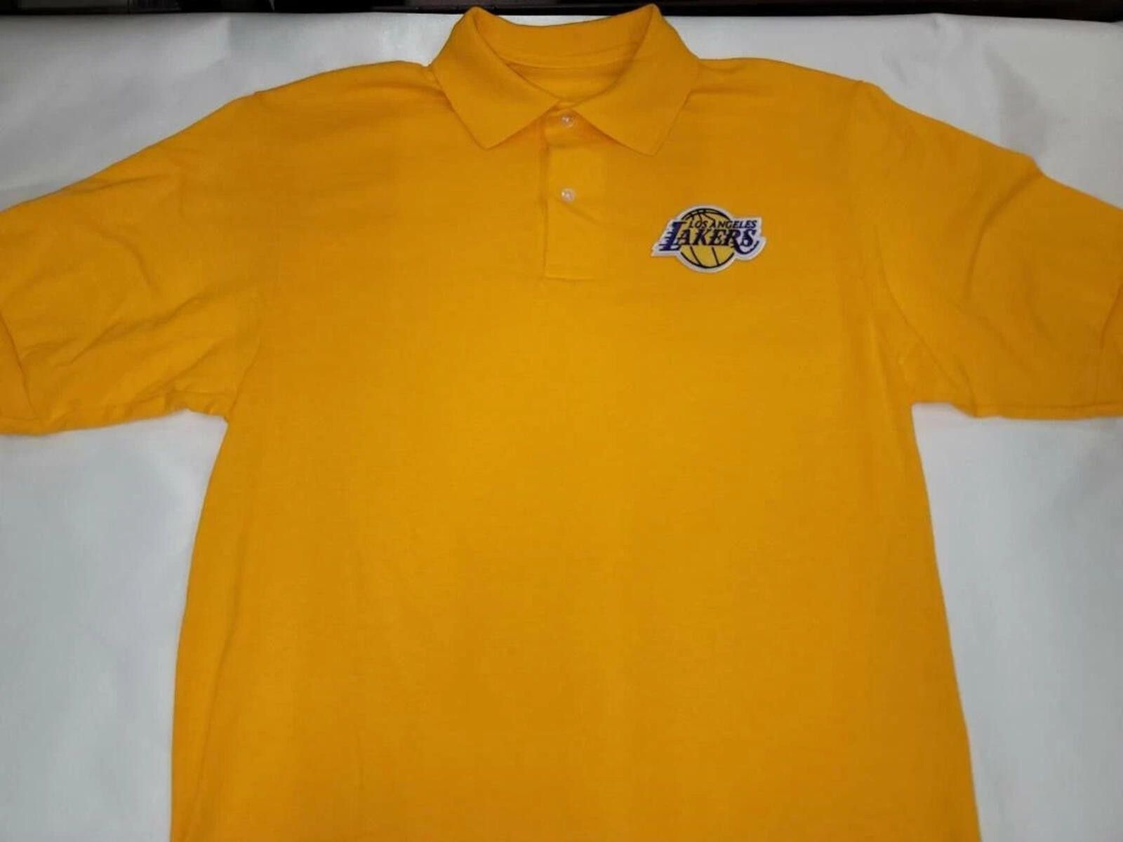 NBA NBA Team Apparel LAKERS Basketball Polo Golf Shirt GOLD Size ONE SIZE - 2 Thumbnail