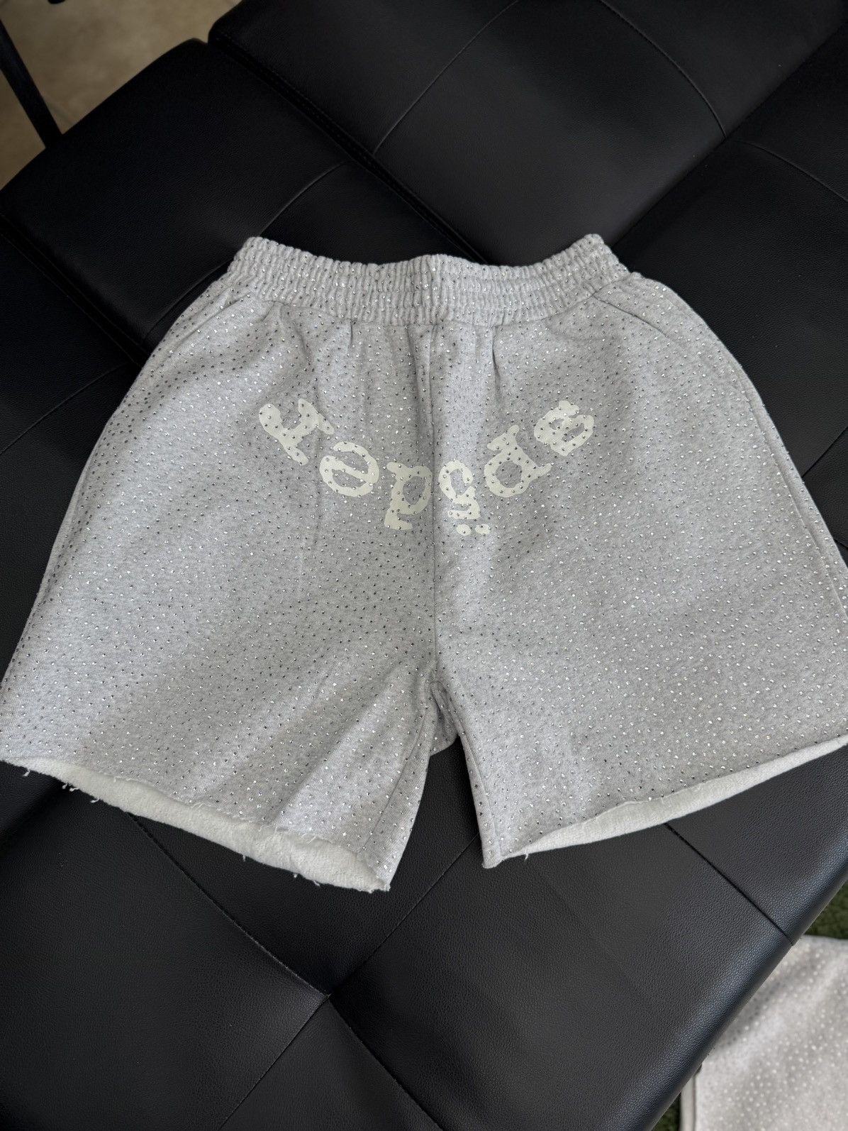Sp5der Sp5der VVS Rhinestone Cotton Shorts Size (Small) NEW Size US 29 - 1 Thumbnail