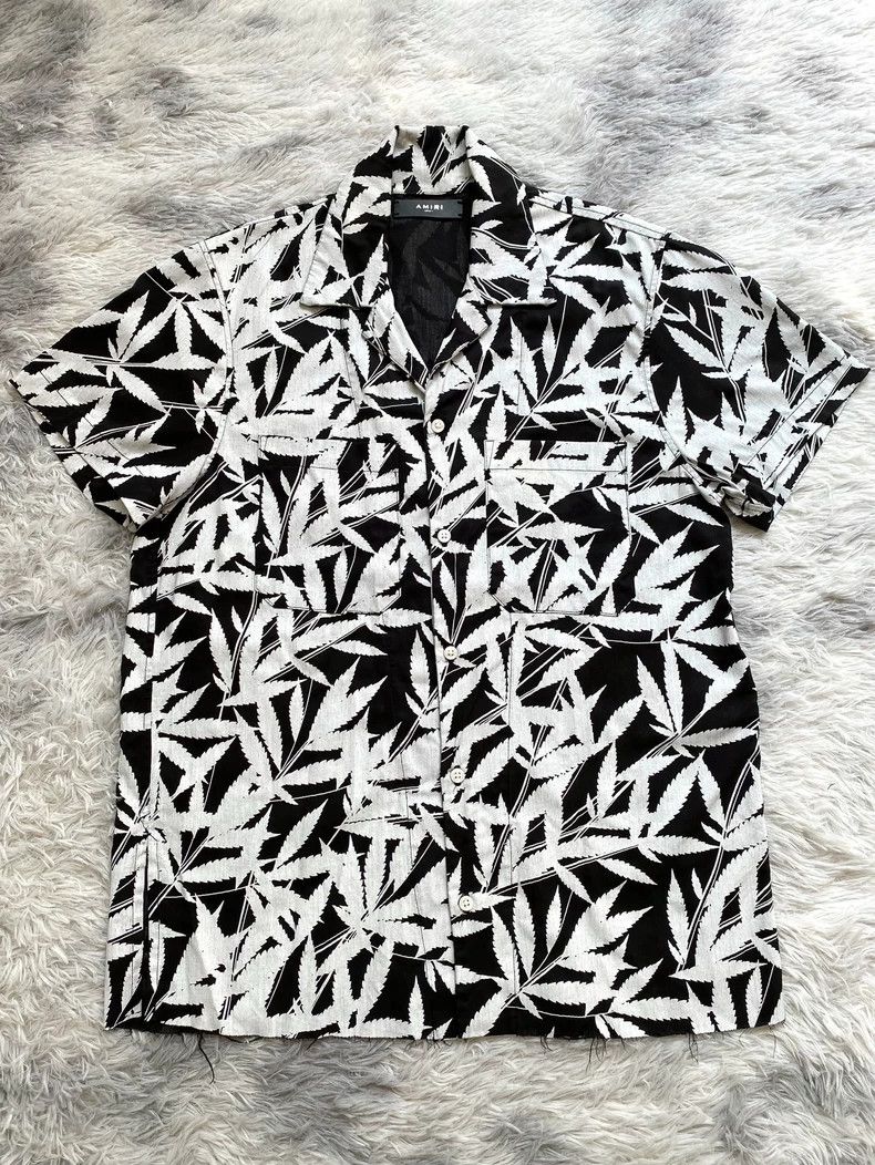 Amiri Amiri 18ss Leaf Leaf Tence Shirt Shoulder 2501-Nextarrow Size US S / EU 44-46 / 1 - 1 Thumbnail