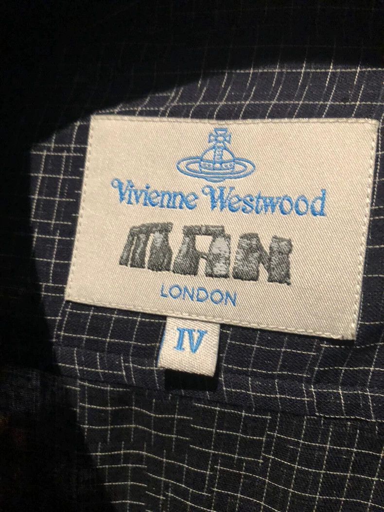 Vivienne Westwood Vivienne Westwood Men's shirt, dark blue checkered pattern Size US L / EU 52-54 / 3 - 4 Thumbnail