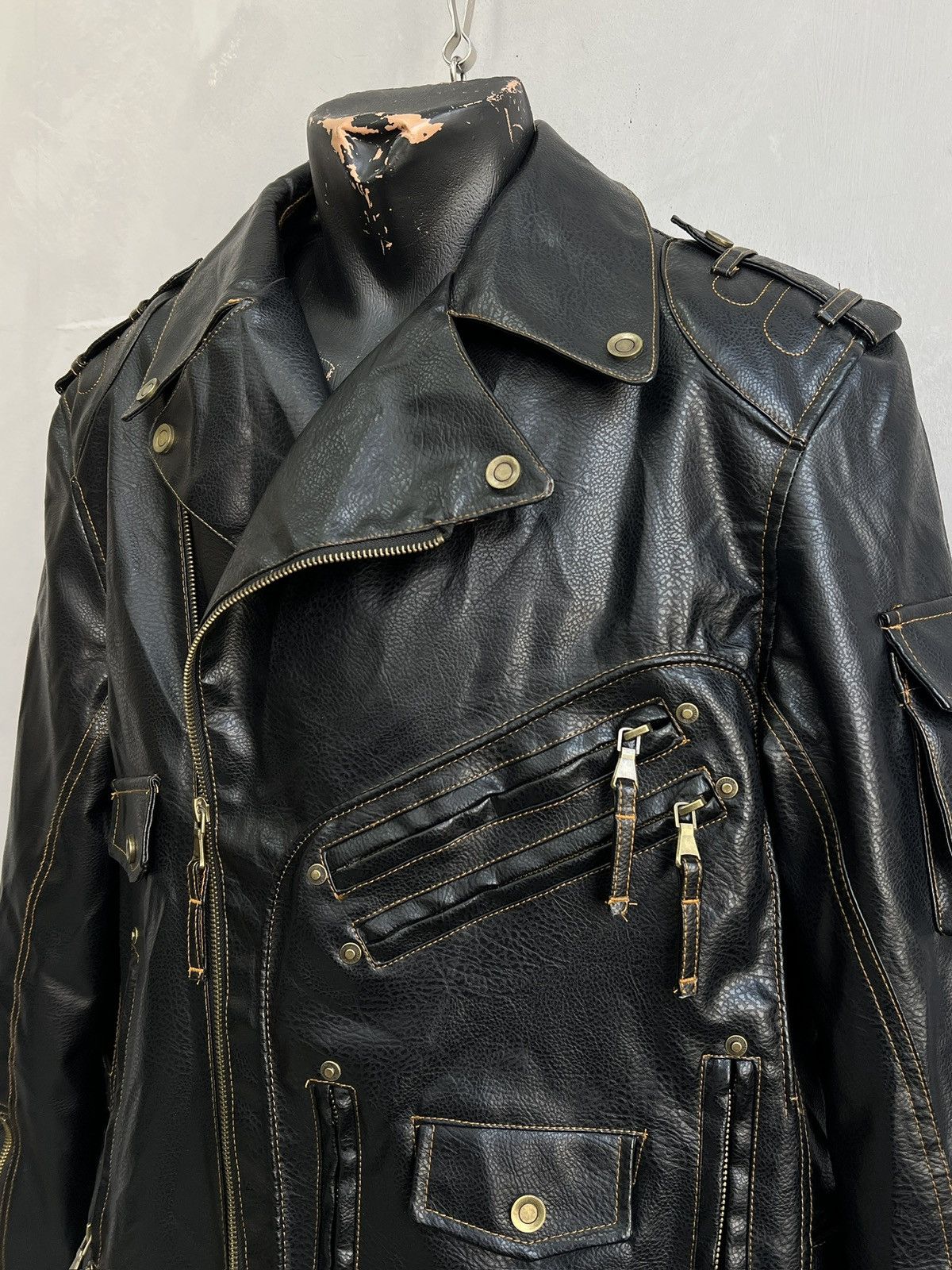 Harley Davidson Gothic black archive opium leather biker jacket y2k Size US XL / EU 56 / 4 - 2 Thumbnail