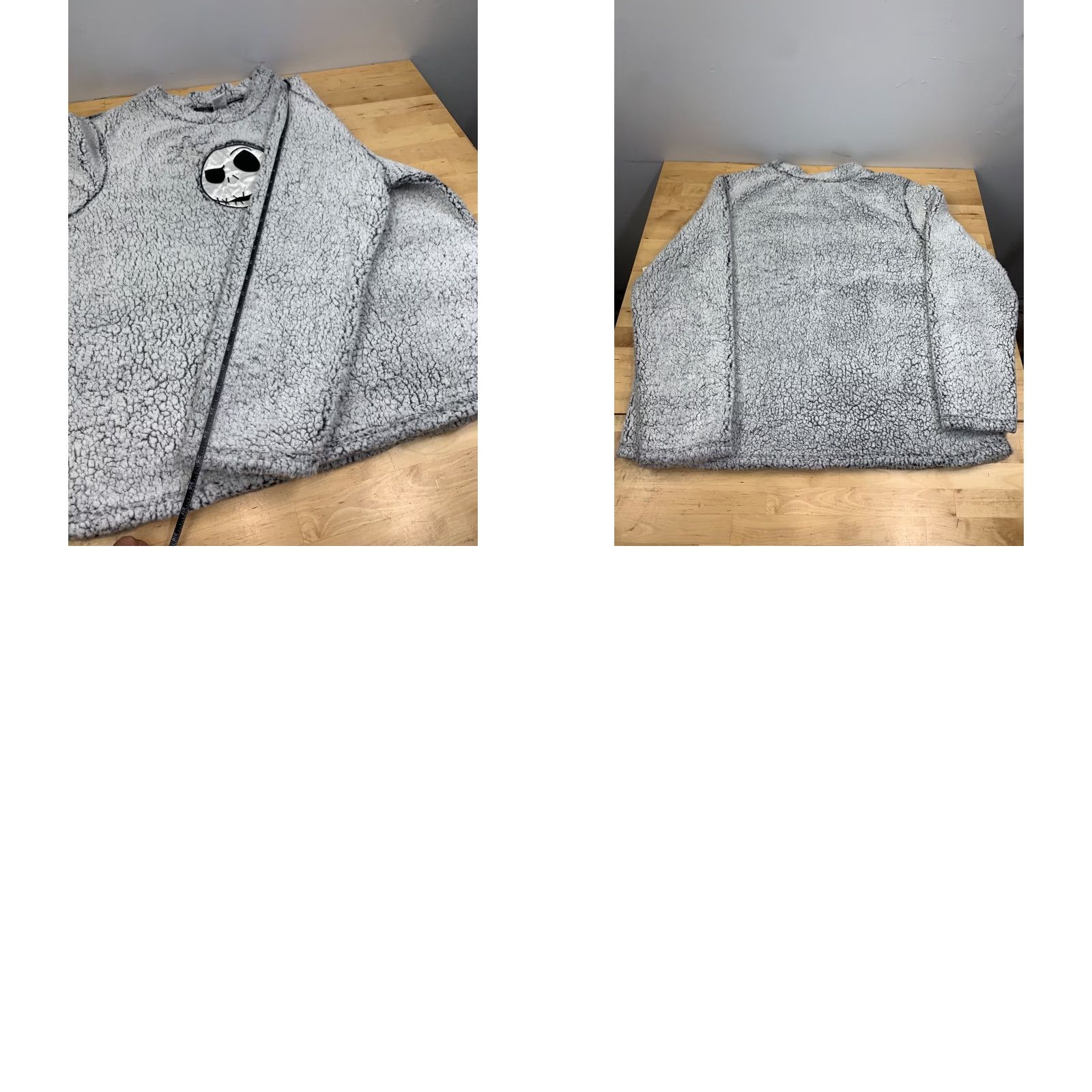 Disney VINTAGE Nightmare Before Christmas Sweatshirt Women’s 2XL Gray Disney Crew Neck Jack Skellington Pajama Top Size XXL / US 16-18 / IT 52-54 - 8 Thumbnail