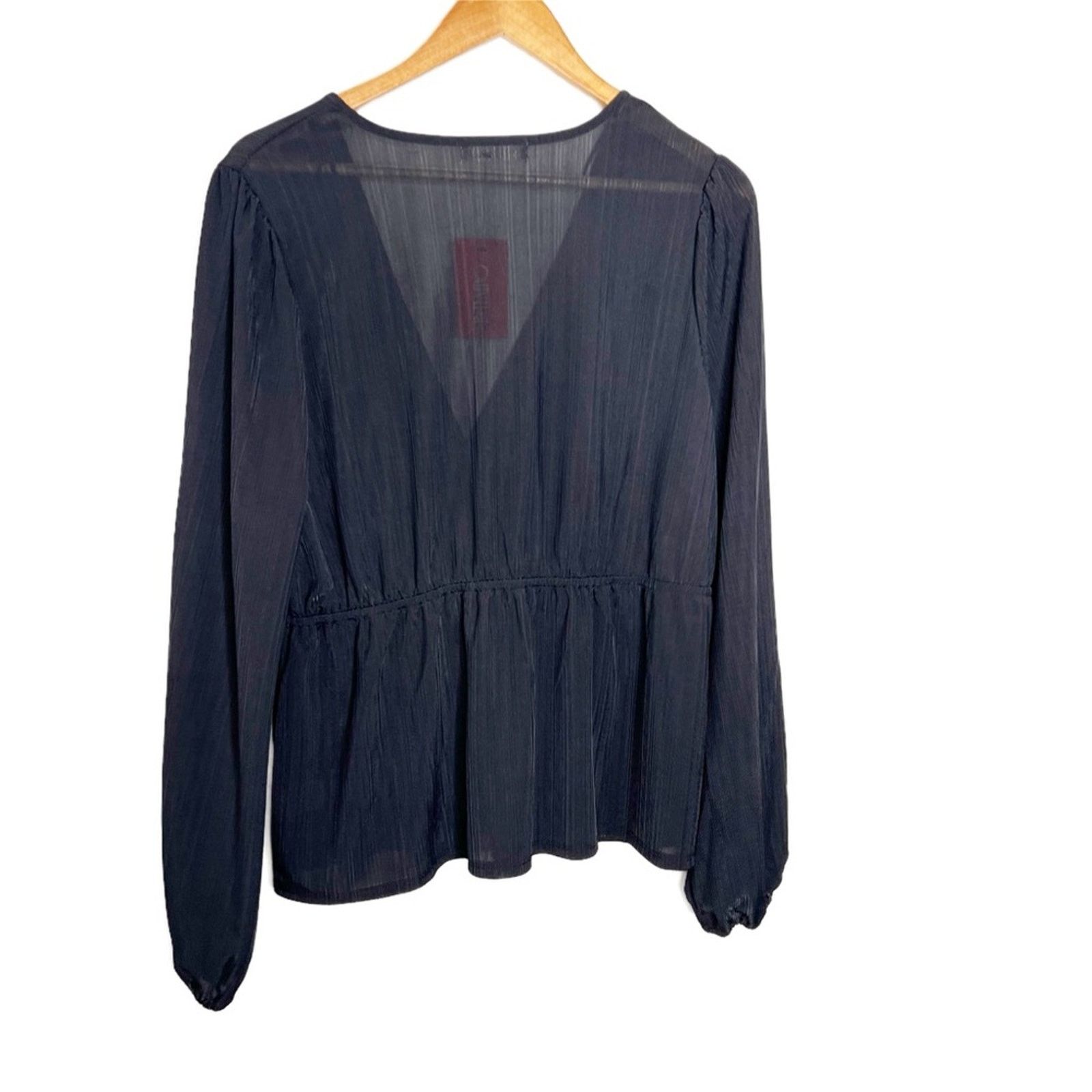 Kohl's New with tag Intempo Women’s Satin Wrap Style Blouse Size XL / US 12-14 / IT 48-50 - 9 Thumbnail