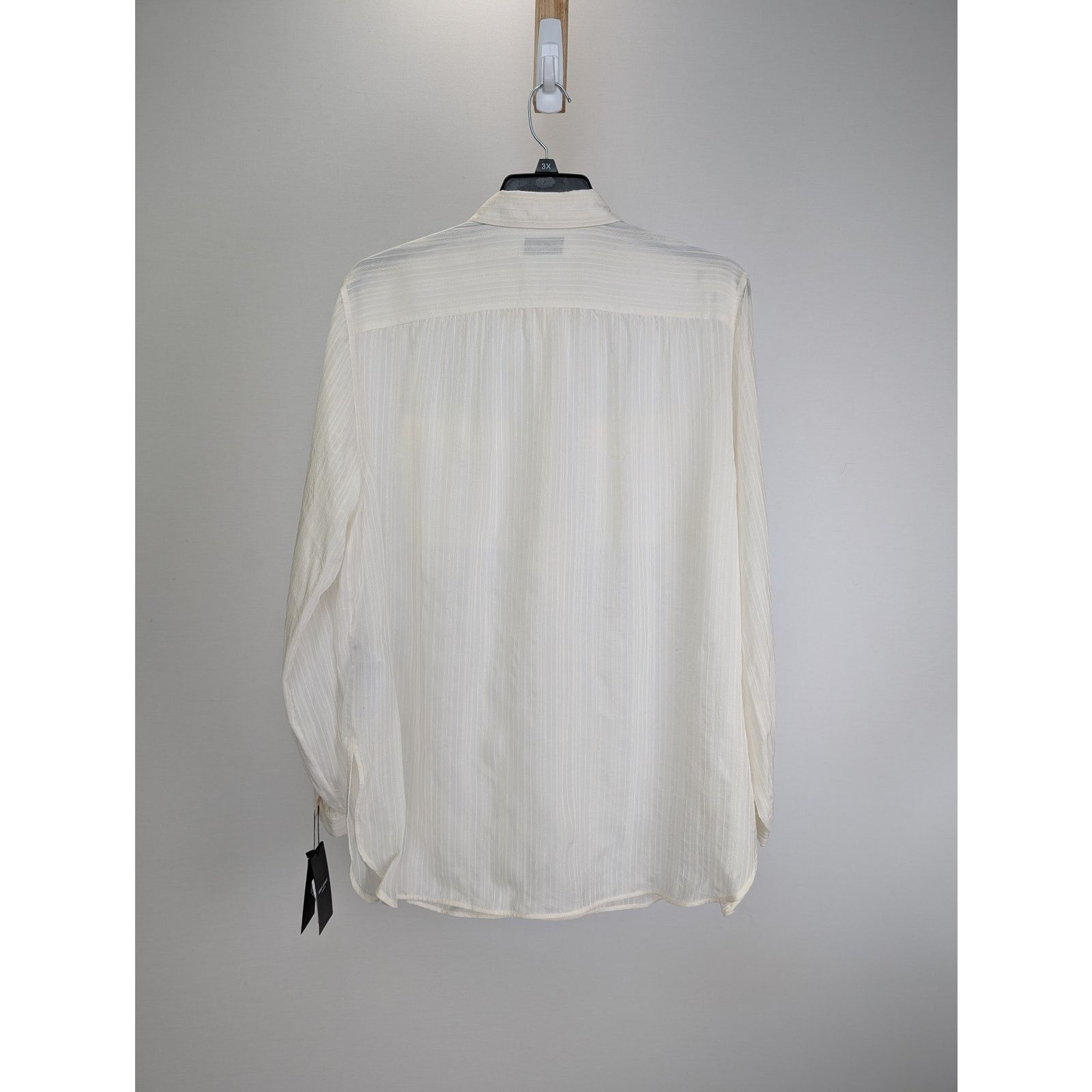 Saint Laurent Paris o1rshd1 Chemise Tunique Patte Polo Cup 9601 Shirt in Ivory Size US XL / EU 56 / 4 - 5 Thumbnail