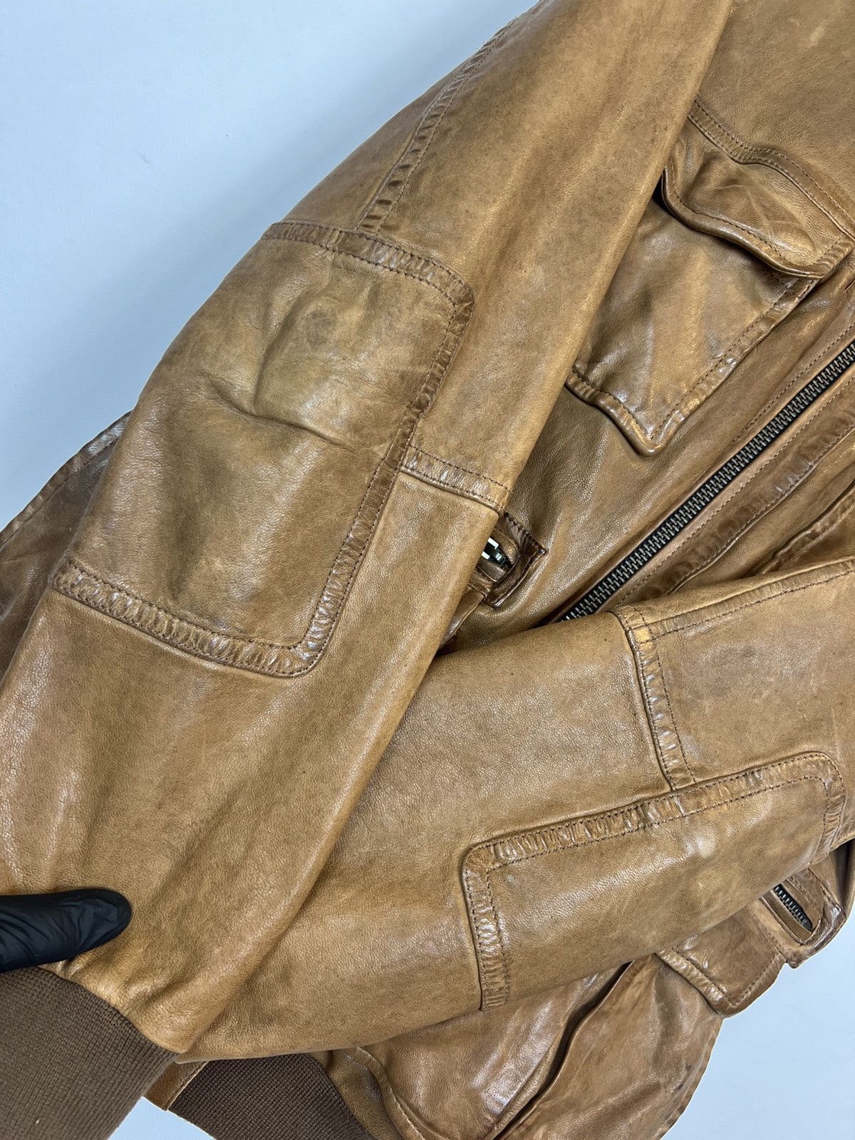 Tommy Hilfiger Vintage Tommy Hilfiger leather jacket brown moto Size US M / EU 48-50 / 2 - 13 Thumbnail