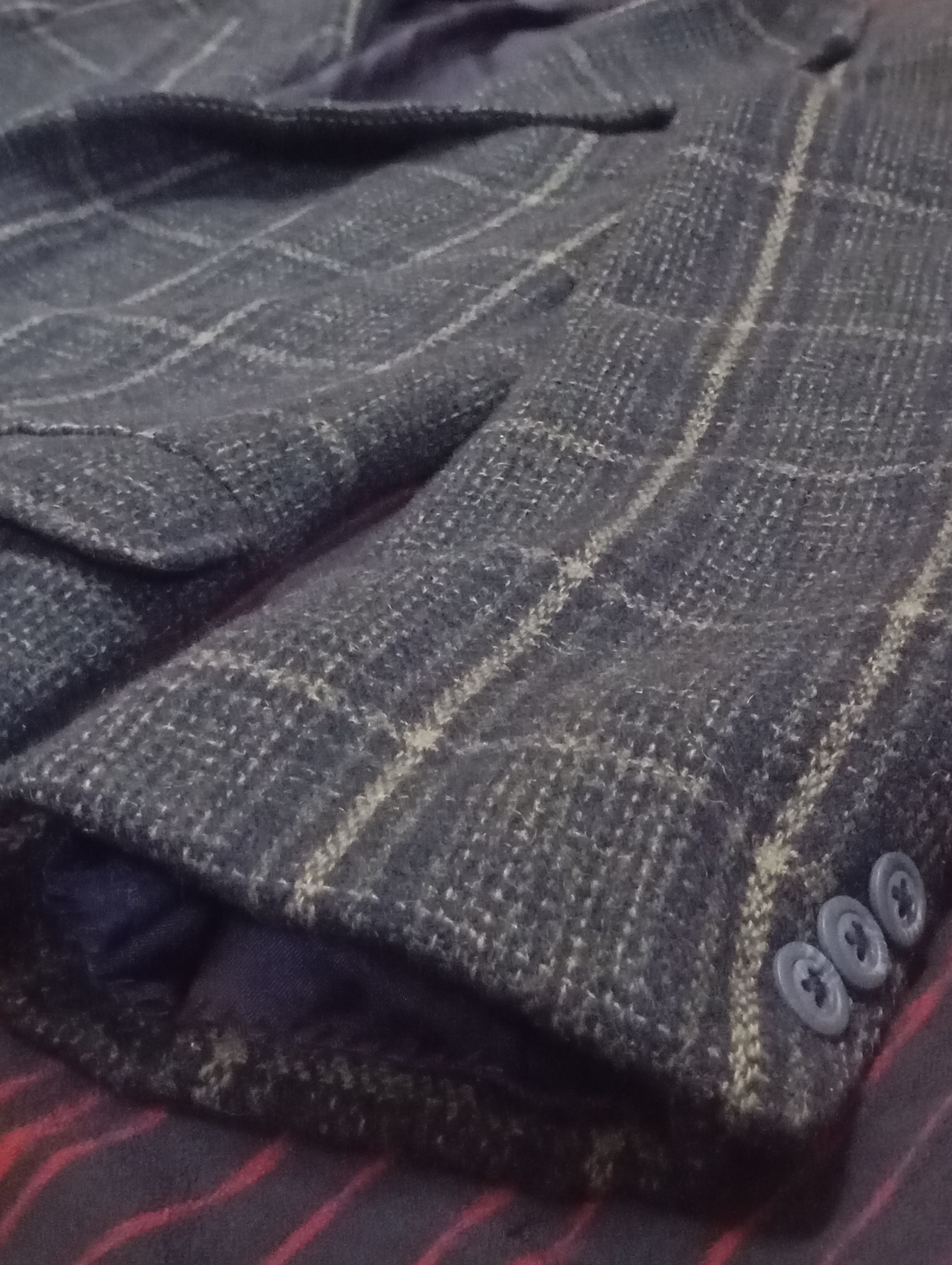 Eddie Bauer Eddie Bauer - Mens Homme - vintage checkered tweed blazer Size 38L - 3 Thumbnail