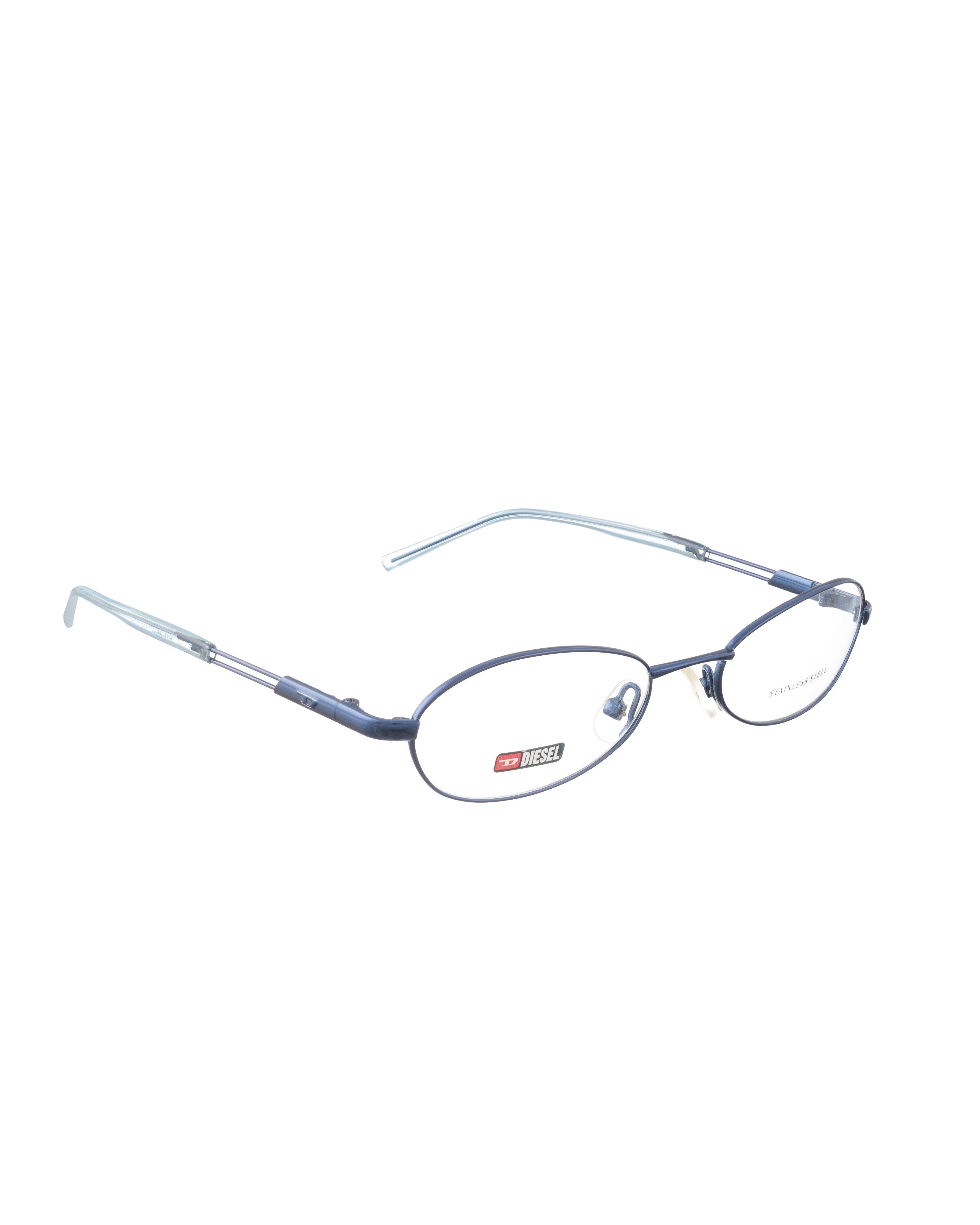 Diesel Diesel 90s Blue Metallic Oval Classic Glasses Size ONE SIZE - 1 Thumbnail