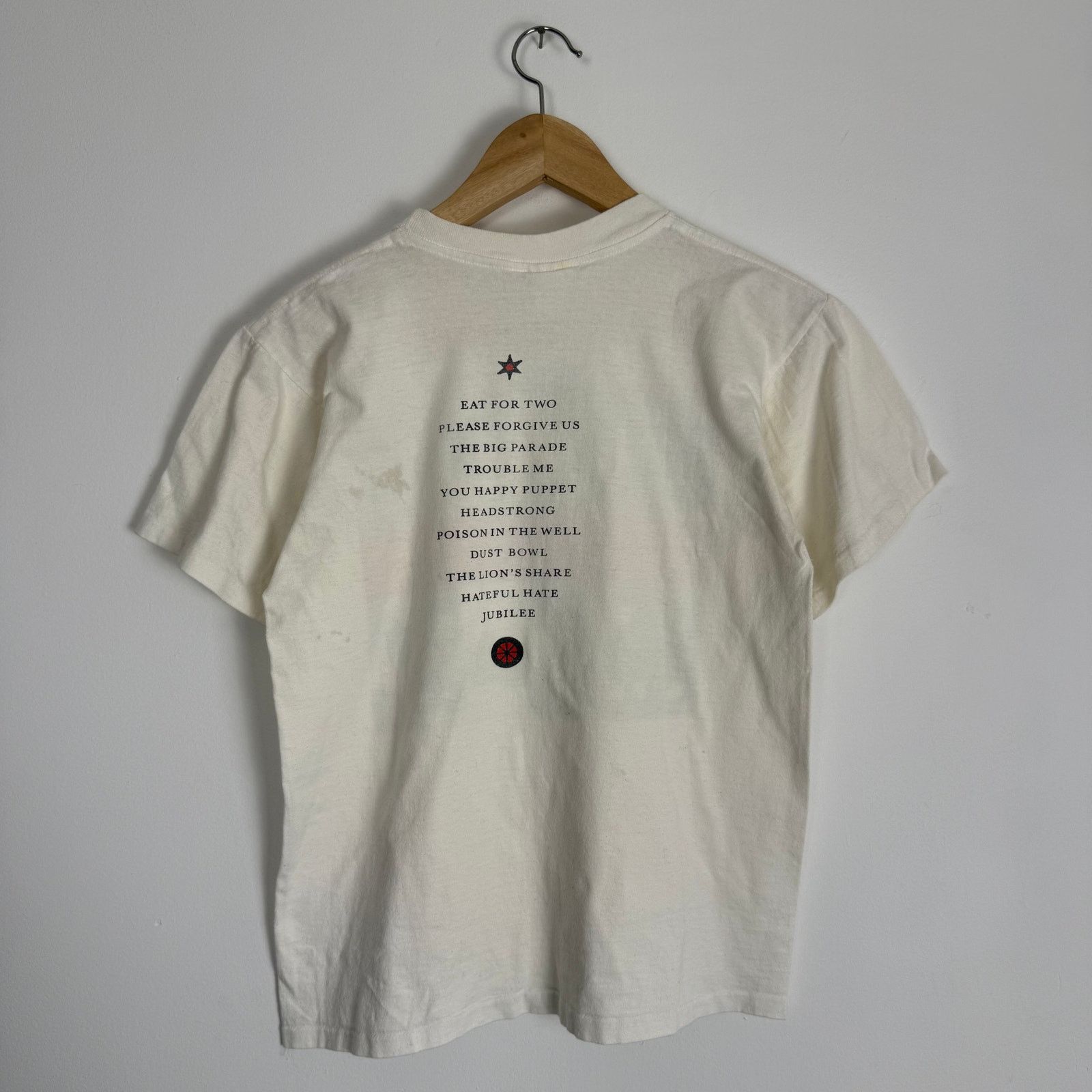 Vintage 80s 10,000 Maniacs Rock Band Tour Tee Shirt White