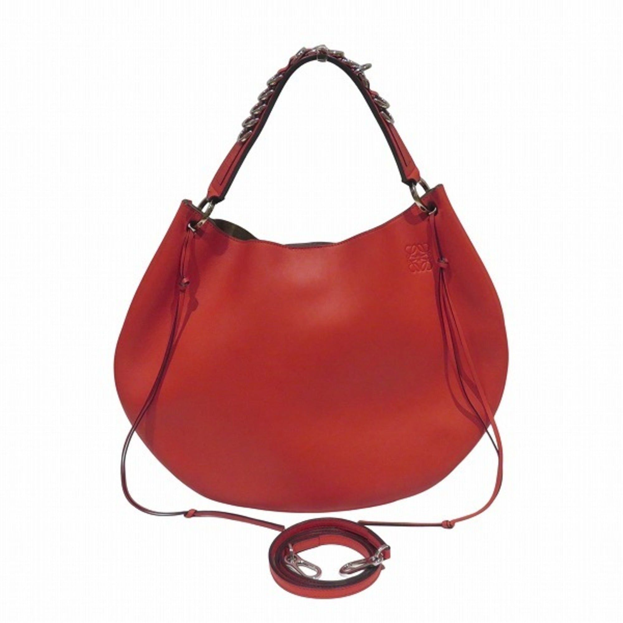 Loewe Loewe Fortune Hobo 3-Way Leather Red Handbag Shoulder Bag for Women Size ONE SIZE - 1 Thumbnail