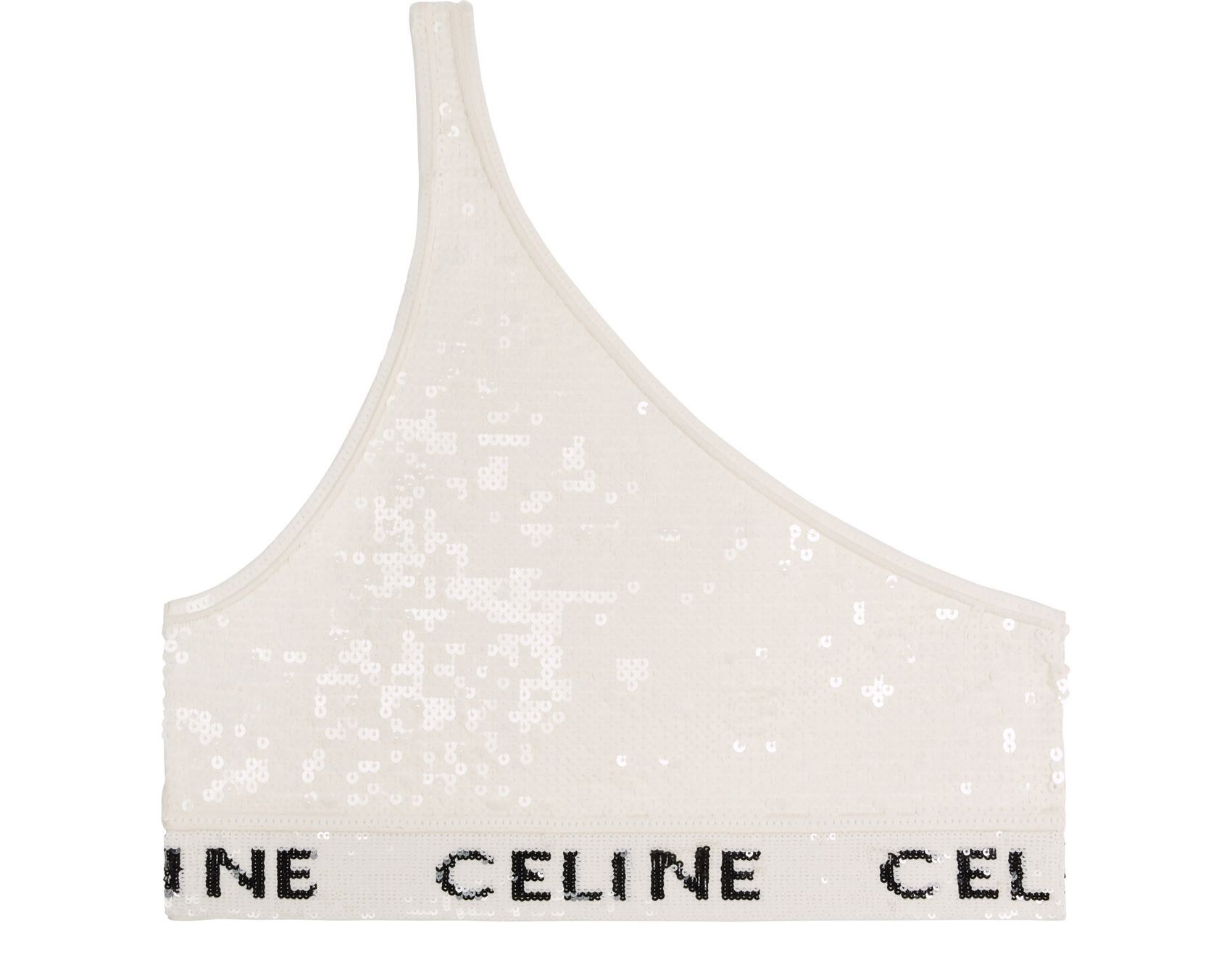 Celine o1w1db11124 Size: S / Embroidered Viscose Bra in White Size ONE SIZE - 2 Thumbnail